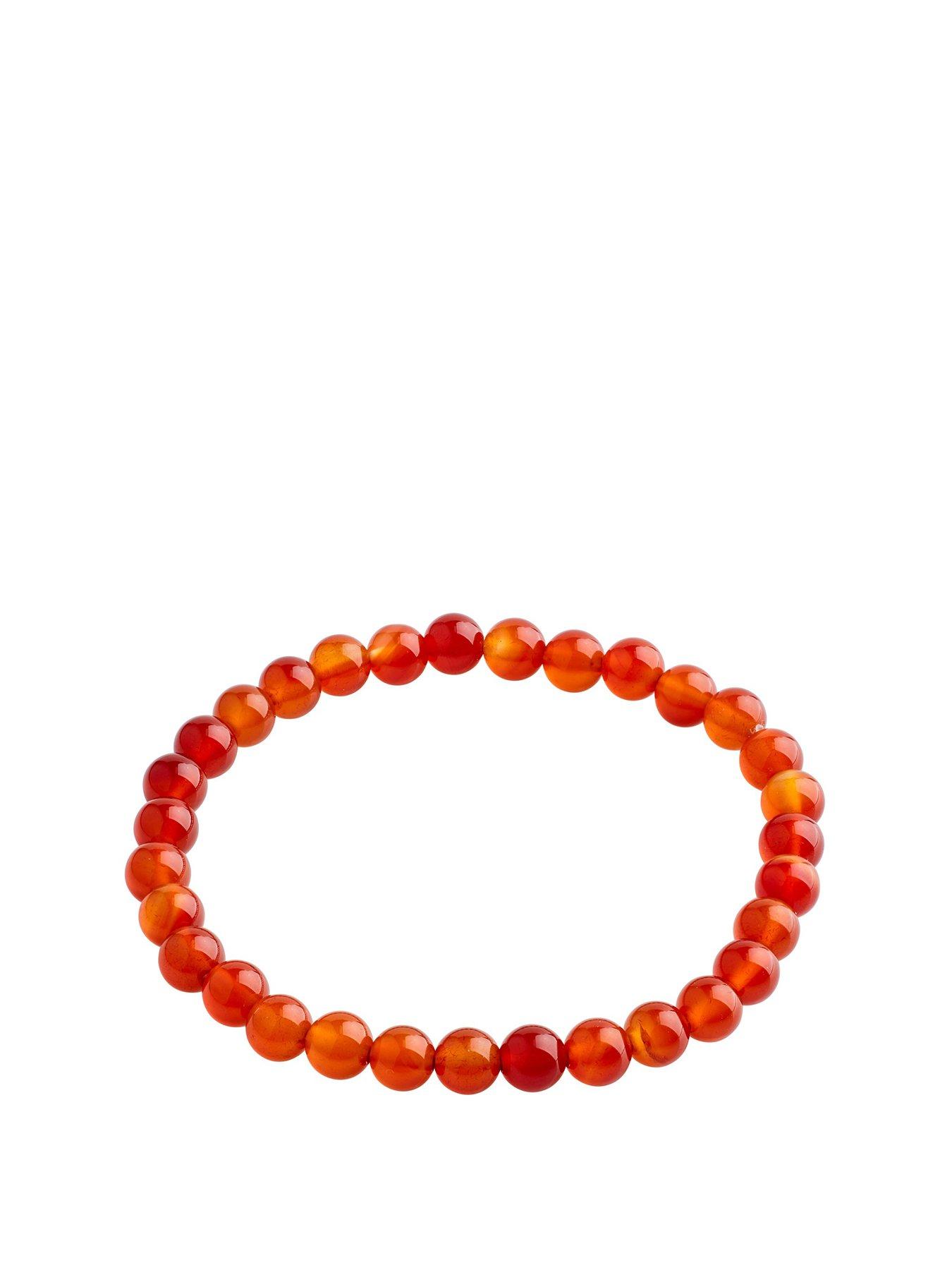 Product photograph of Pilgrim Powerstone Bracelet - Red Agate from very.co.uk