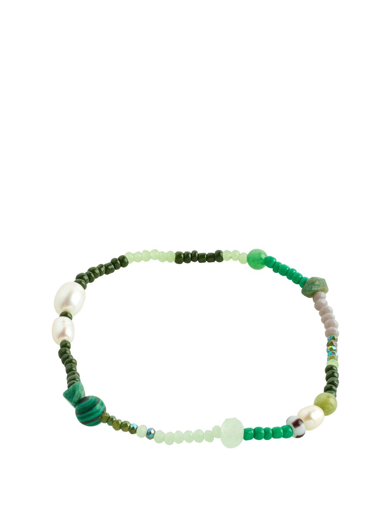 Product photograph of Pilgrim Indiana Bracelet Green from very.co.uk