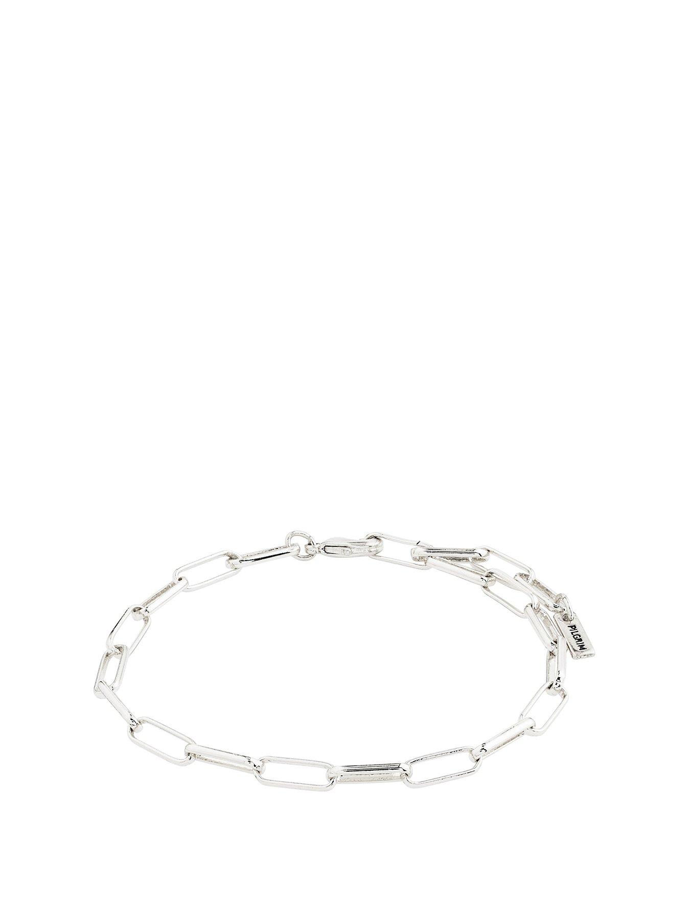 Product photograph of Pilgrim Ronja Bracelet Silver-plated from very.co.uk