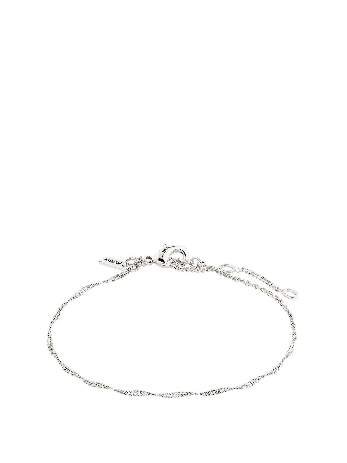 Product photograph of Pilgrim Peri Twirl Bracelet Silver-plated from very.co.uk