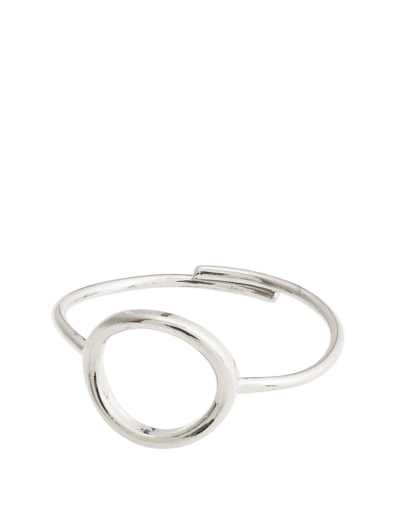 Product photograph of Pilgrim Lulu Stack Ring Silver-plated from very.co.uk