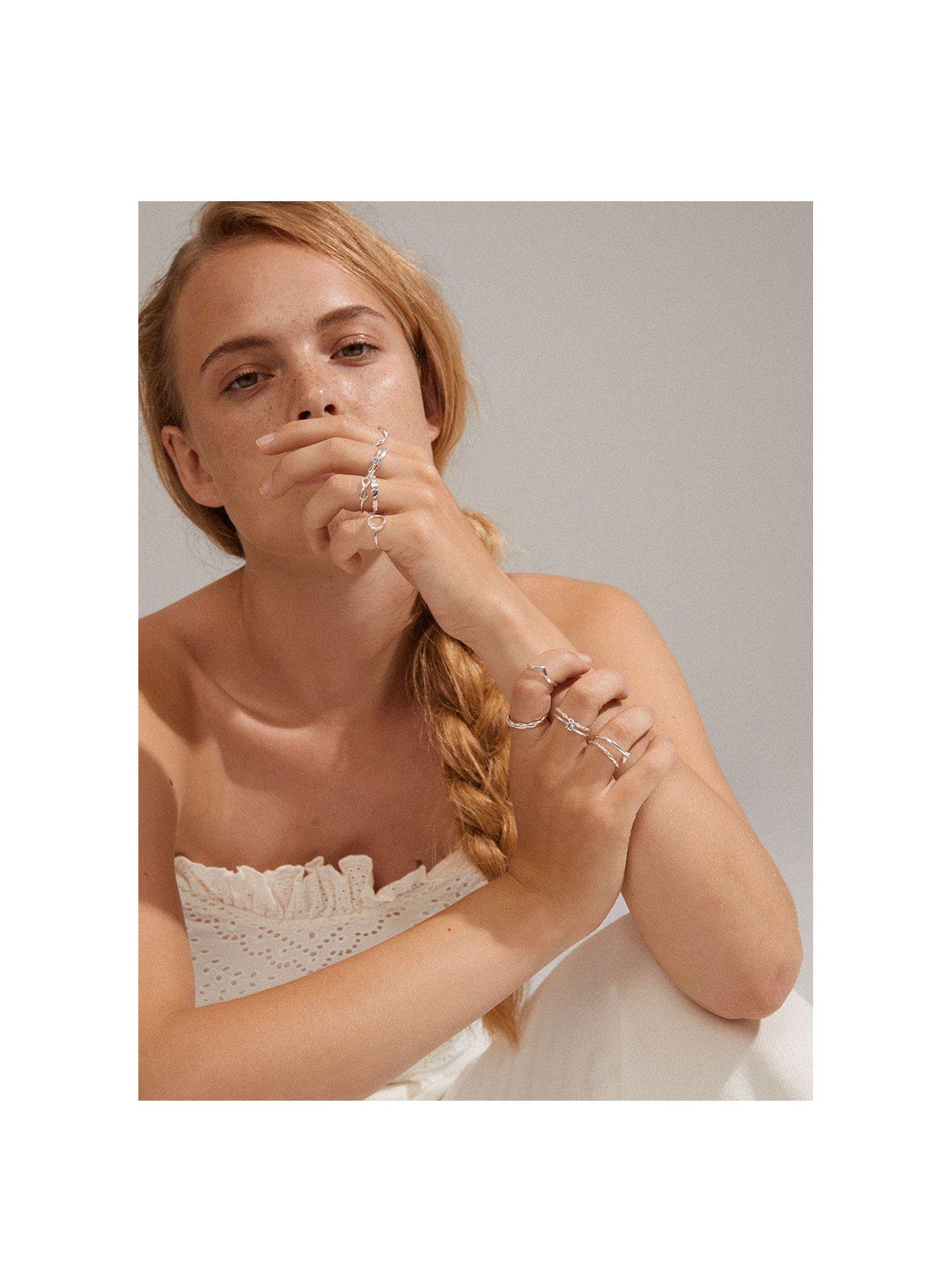 Image 3 of 5 of Pilgrim LULU&nbsp;stack ring silver-plated