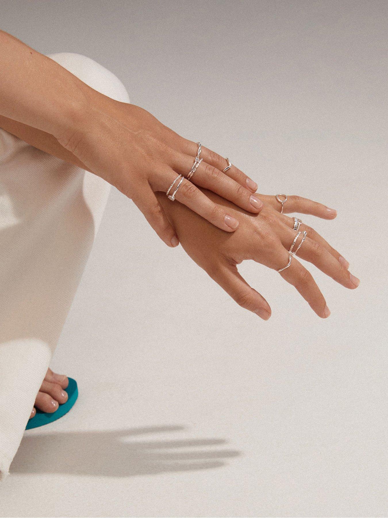 Image 4 of 5 of Pilgrim LULU&nbsp;stack ring silver-plated