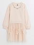  image of river-island-girls-frill-hybrid-party-dress-pink