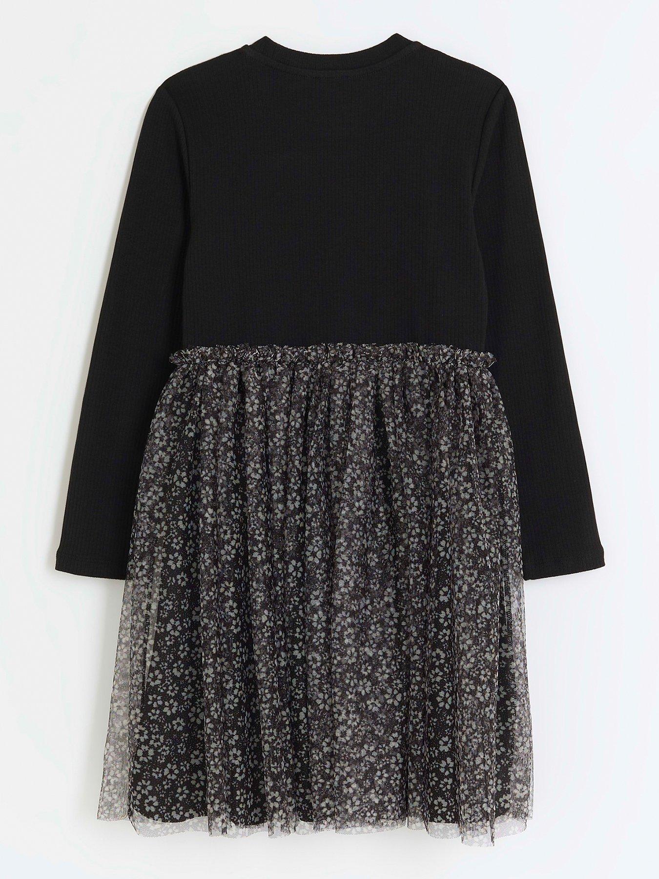 River island girls black dress deals