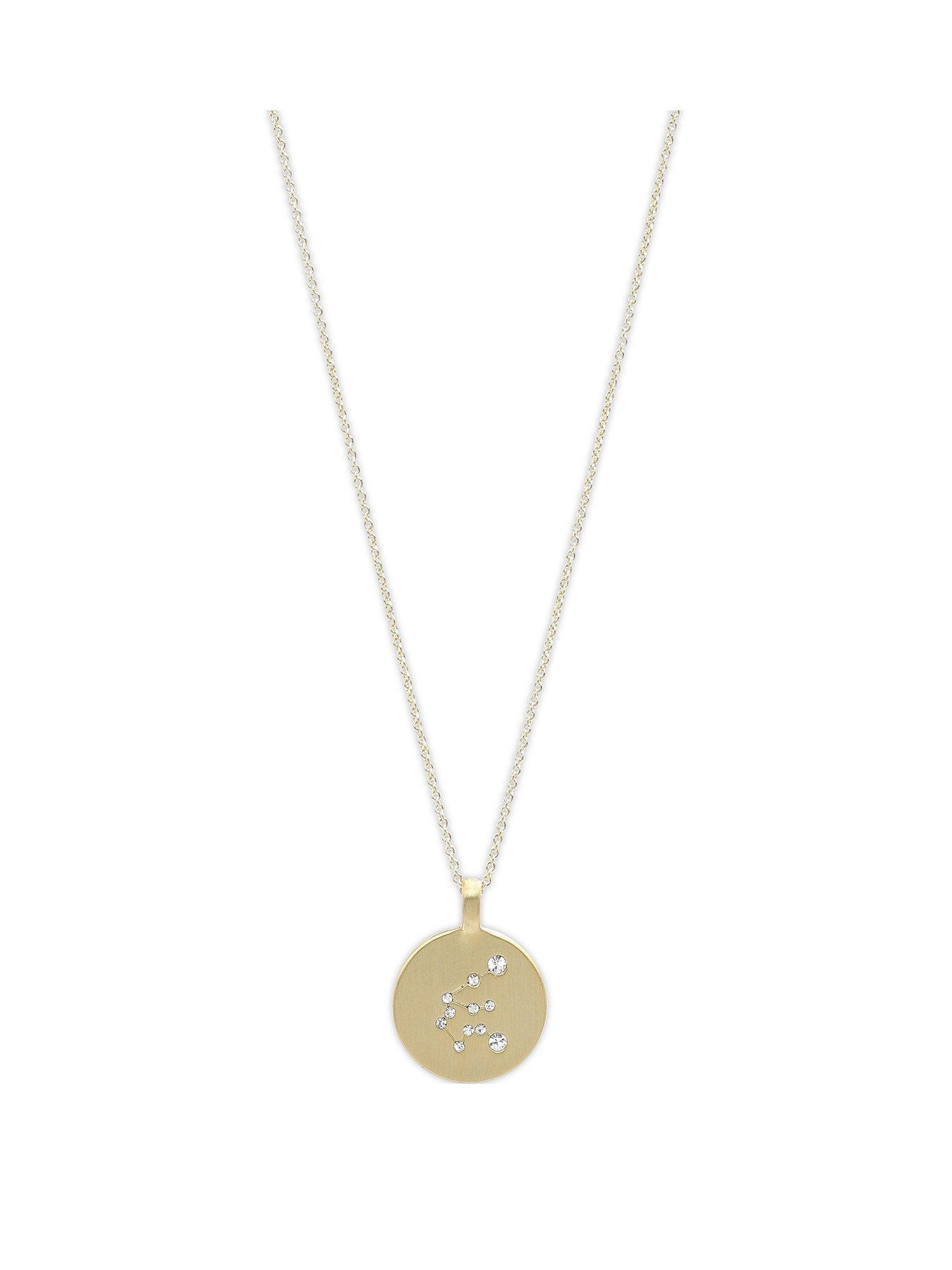 undefined Zodiac Sign Coin Necklace, gold-plated