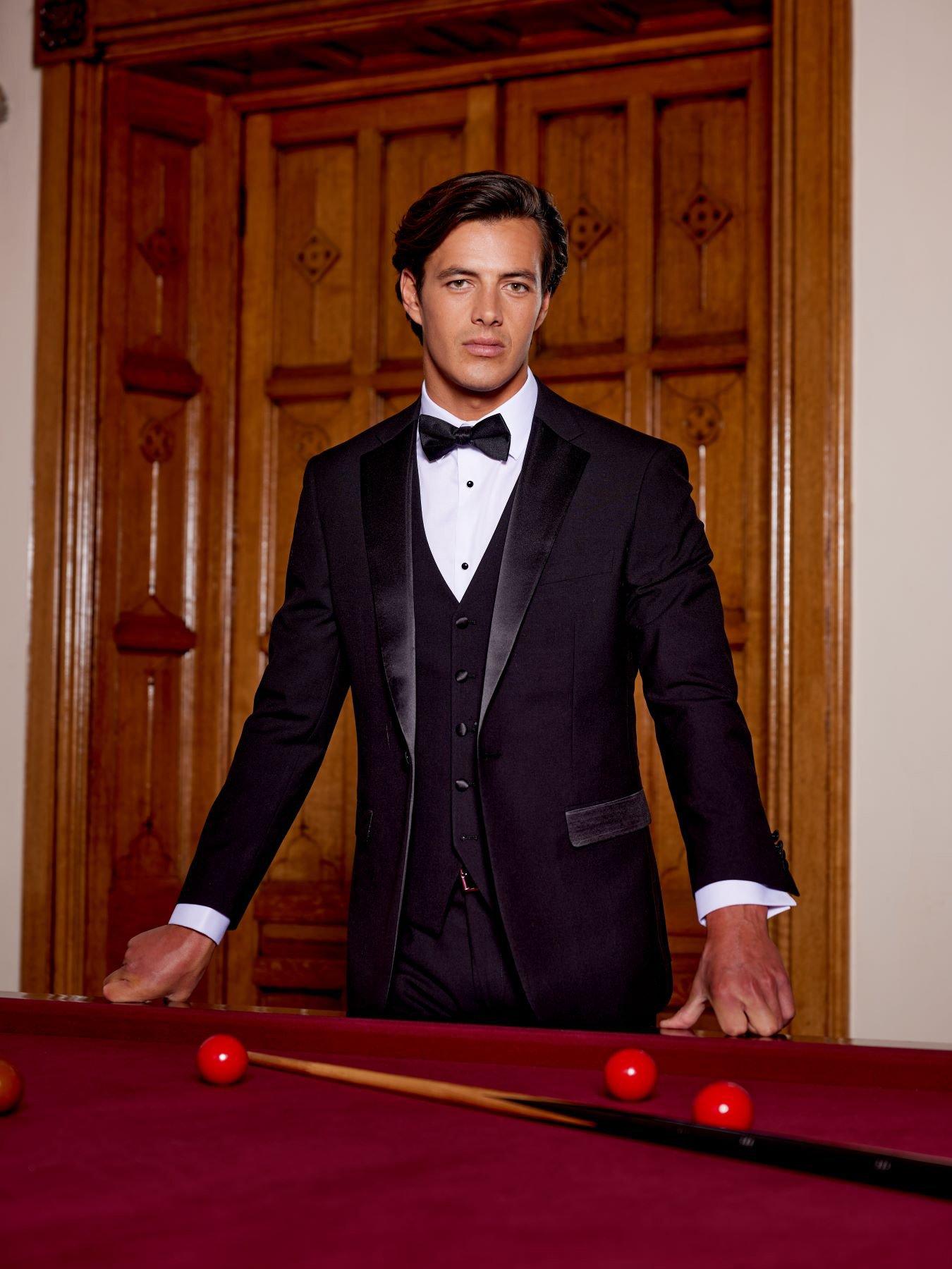 Image 6 of 6 of Skopes Cavendish Classic Tuxedo Trousers - Black