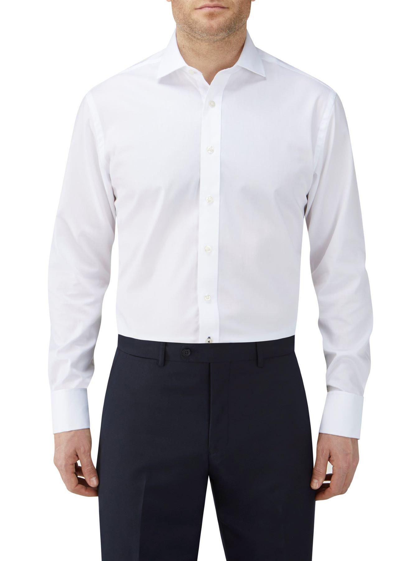 Skopes Smart Luxury Tailored Fit Dress Shirt - White