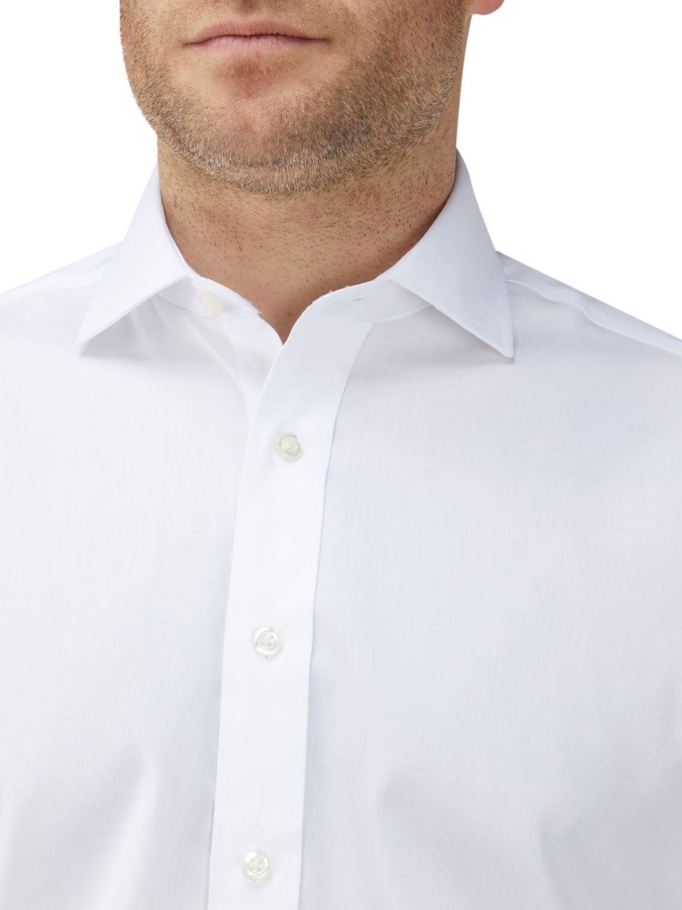 Image 3 of 4 of Skopes Smart Luxury Tailored Fit Dress Shirt - White