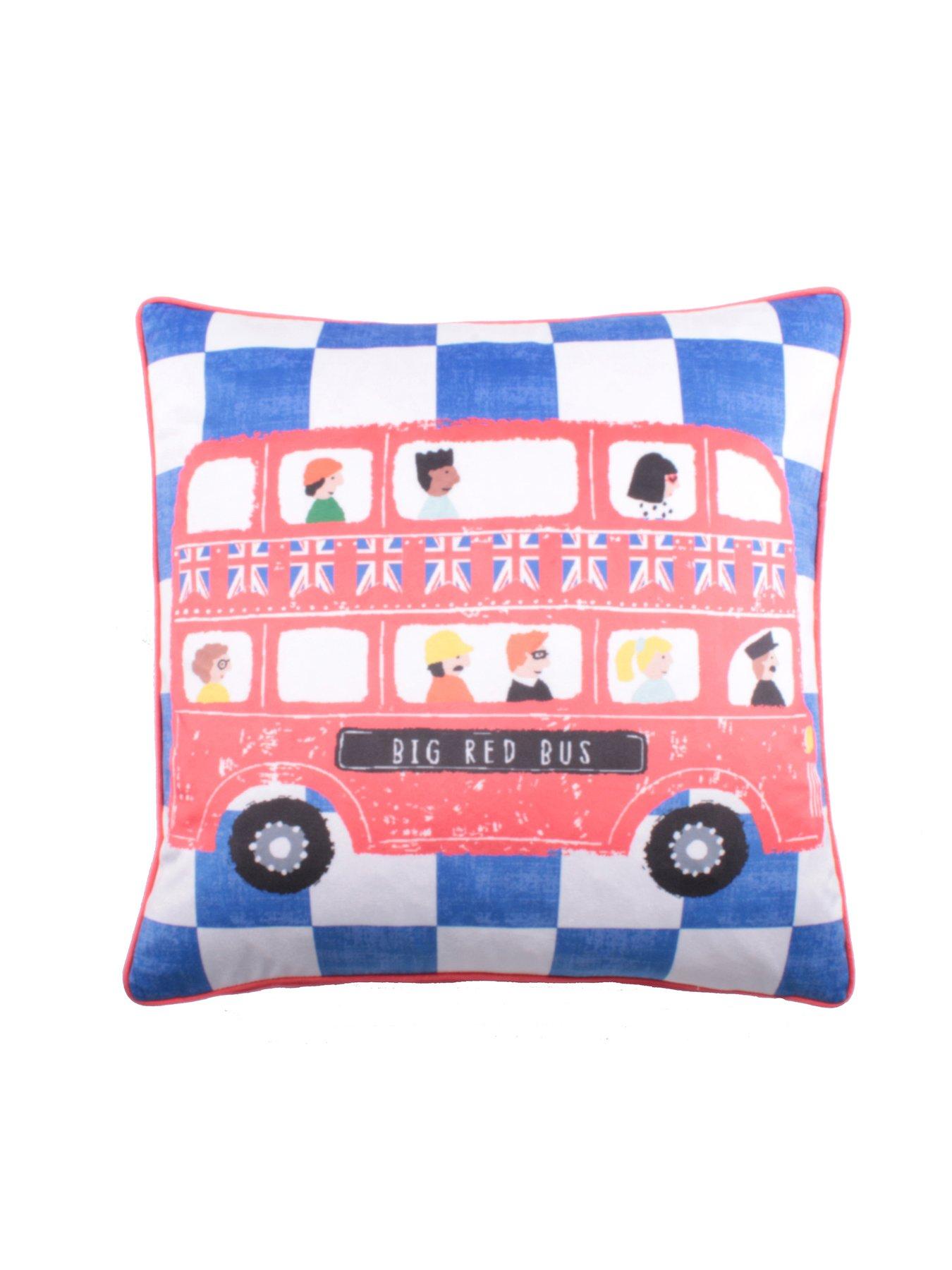Product photograph of Bedlam On The Move Filled Plush Cushion - Blue from very.co.uk