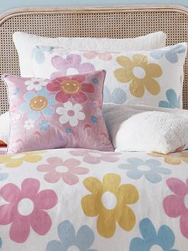 Product photograph of Bedlam Retro Floral Filled Plush Cushion from very.co.uk