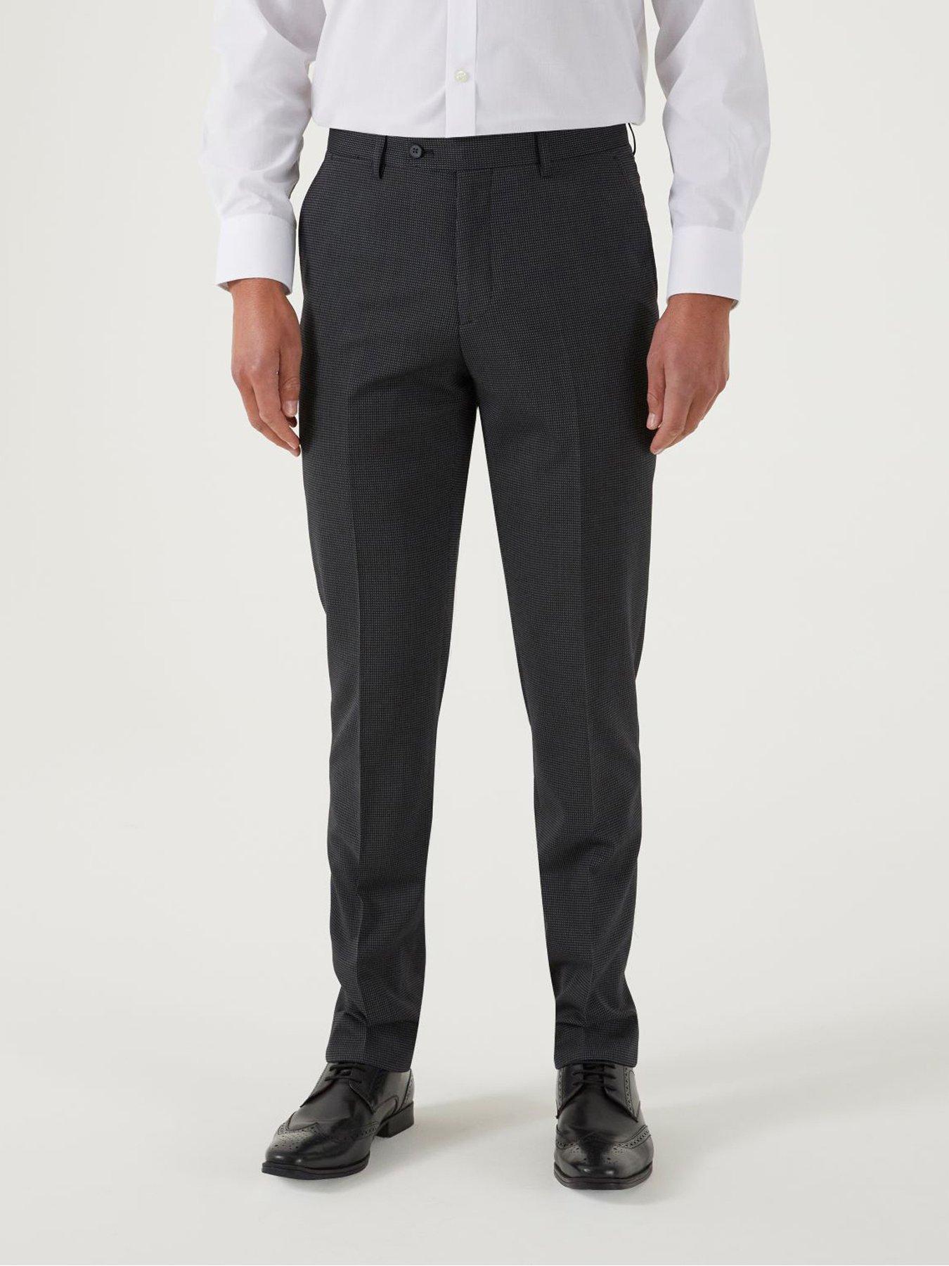 Truman Suit Tailored Trouser Micro Dot Navy / Blue