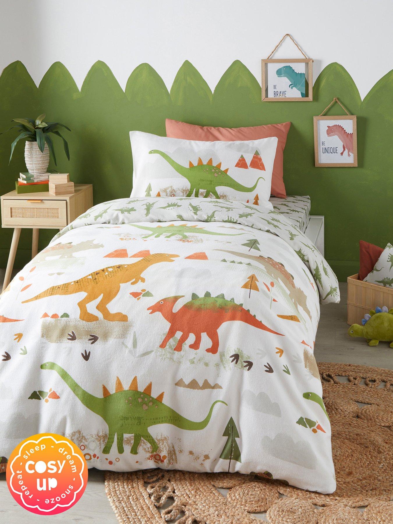 Image 1 of 3 of Bedlam Dino Brushed Cotton Duvet Cover Set