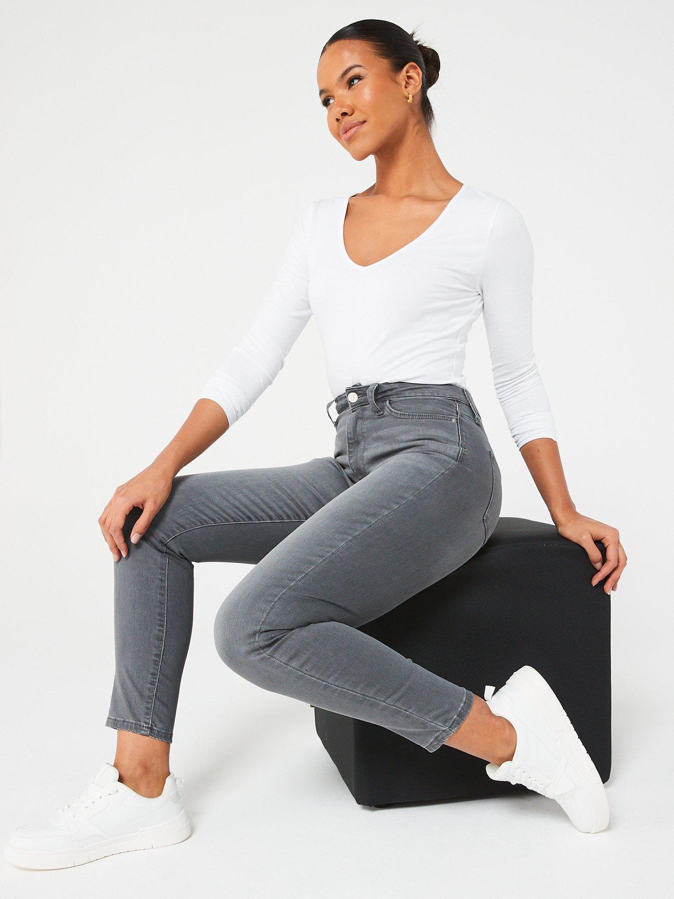 Grey skinny jeans womens hot sale uk