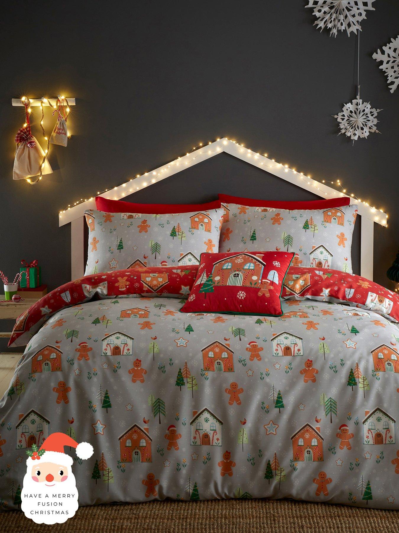 Product photograph of Bedlam Gingerbread House Double Duvet Set from very.co.uk