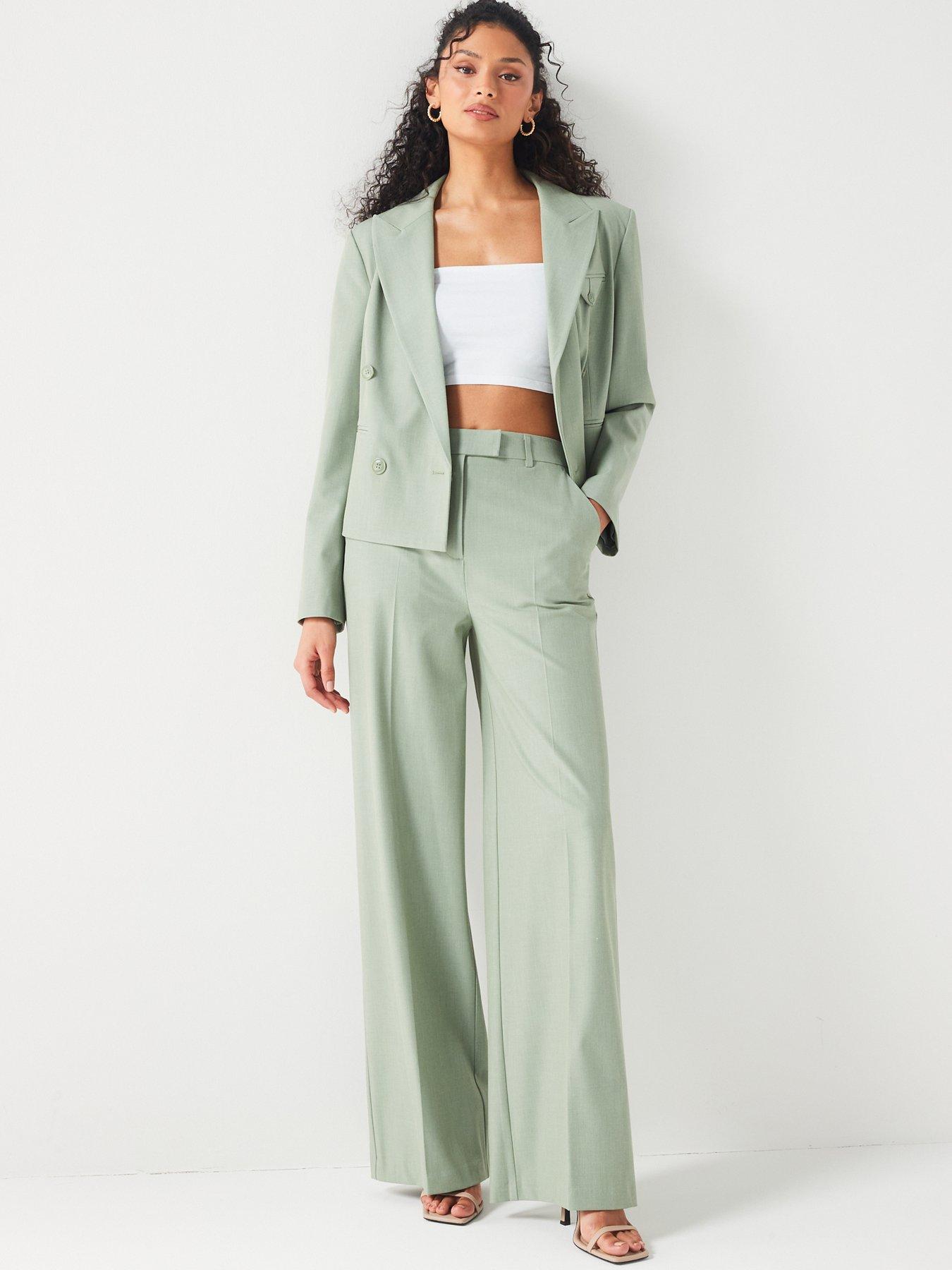 V by Very Tailored Suit Trouser Sage Green Very