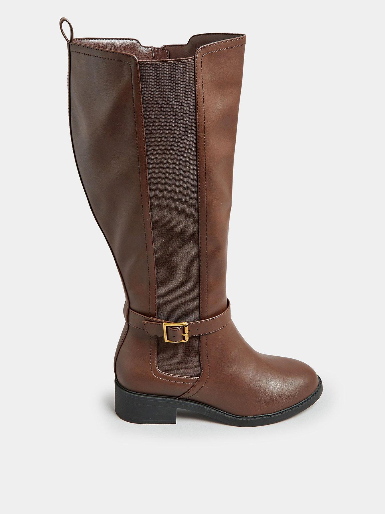 Extra wide knee on sale high boots uk