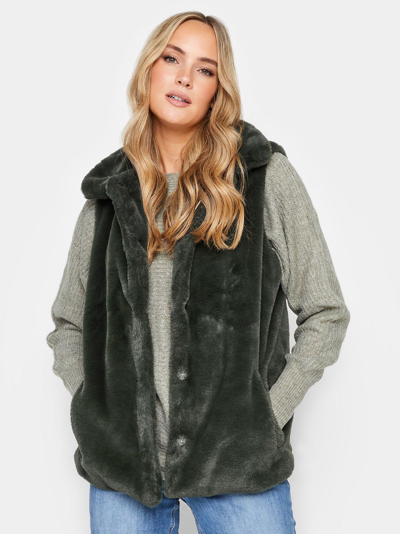 Long fur vest clearance womens