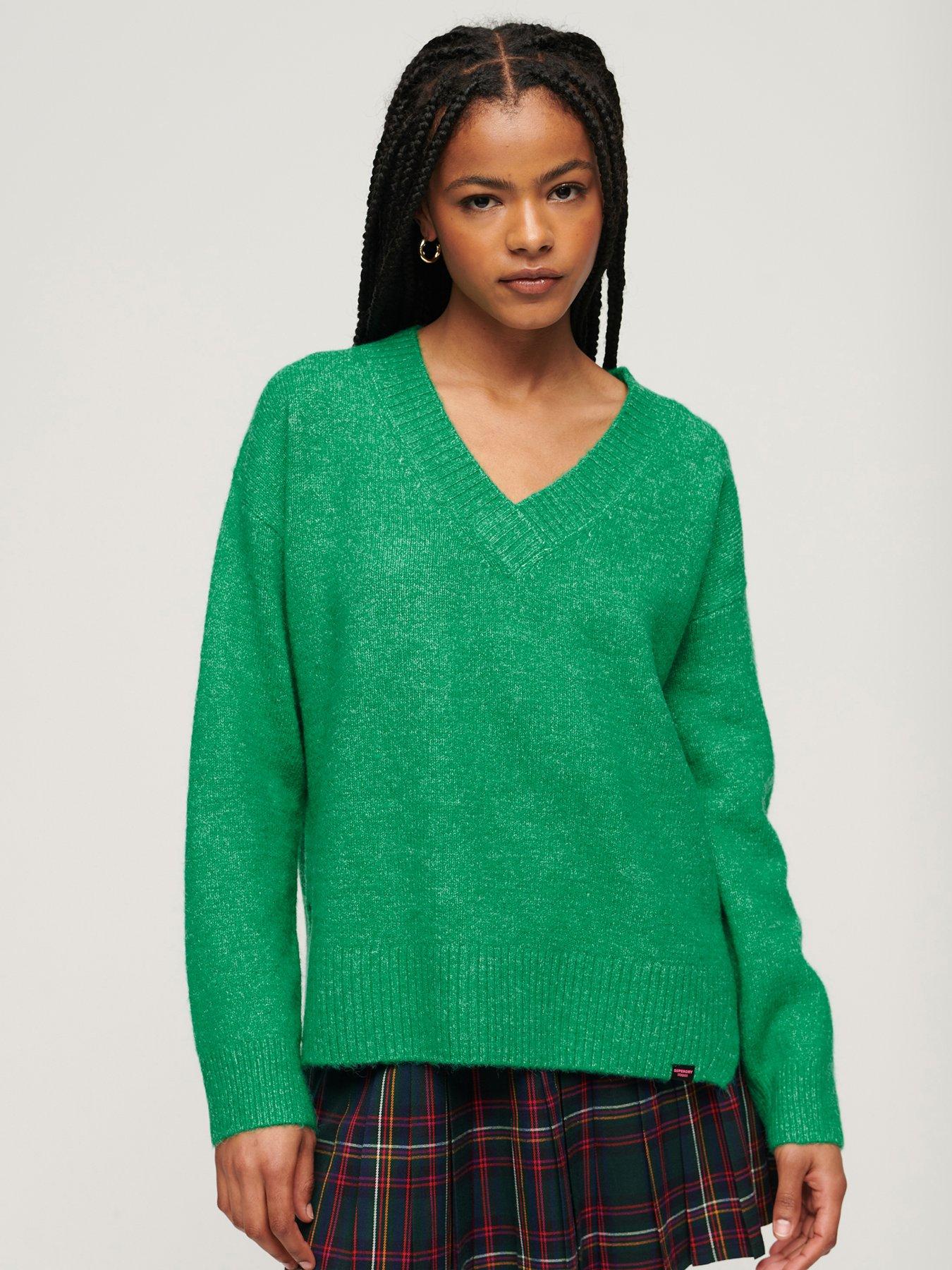 Green hot sale superdry jumper