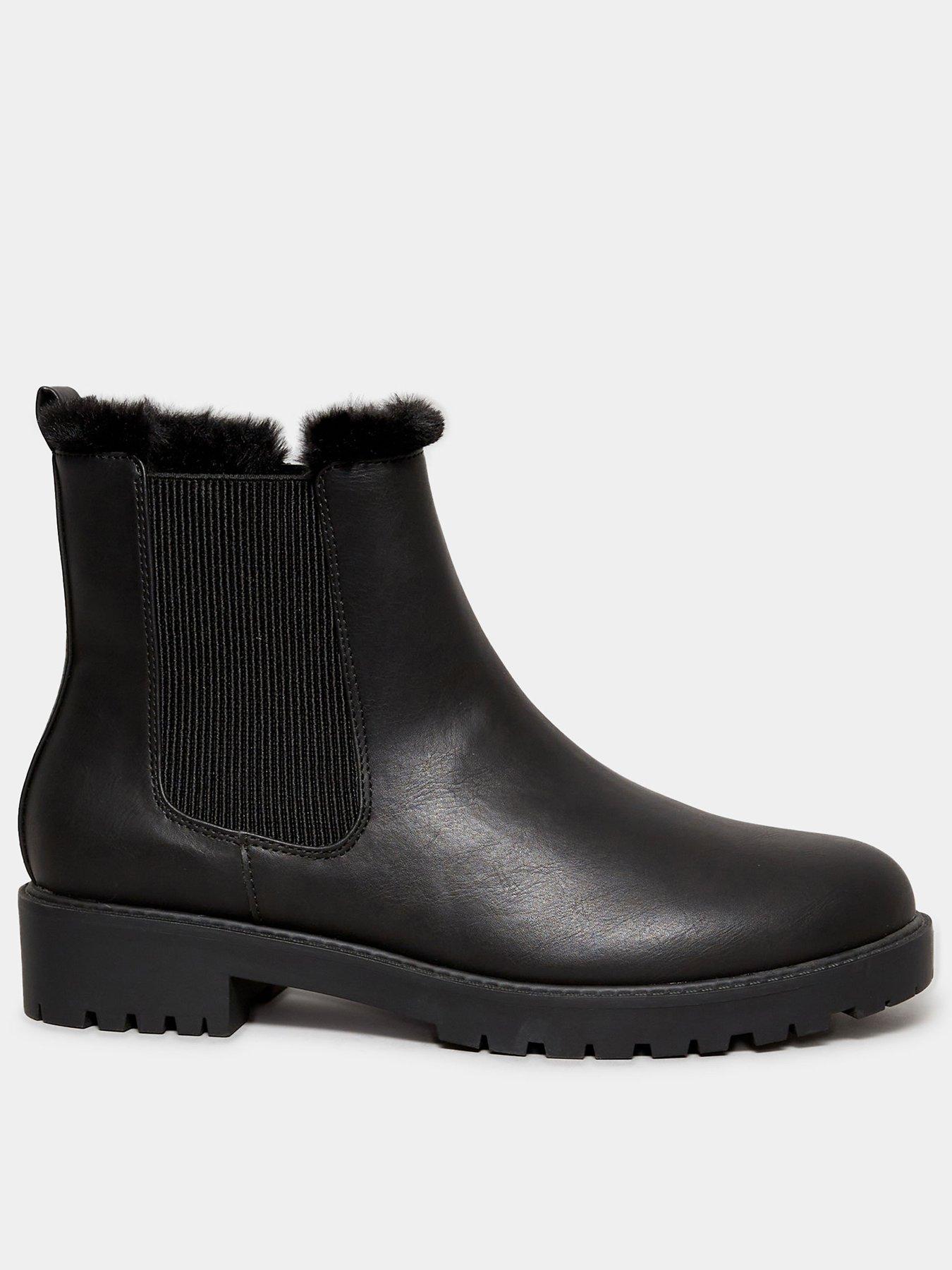 Yours Extra Wide Fit Padded Snow Boot - Black