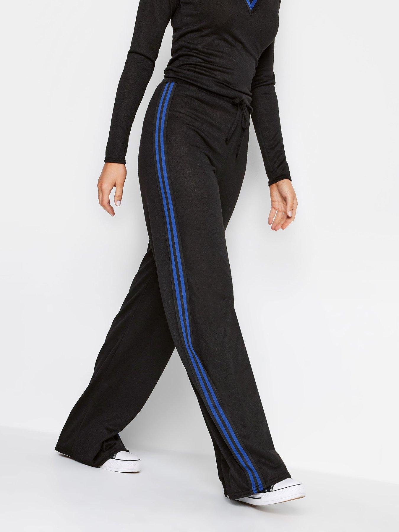 Black Bi-Stretch Fold Over Waist Pants