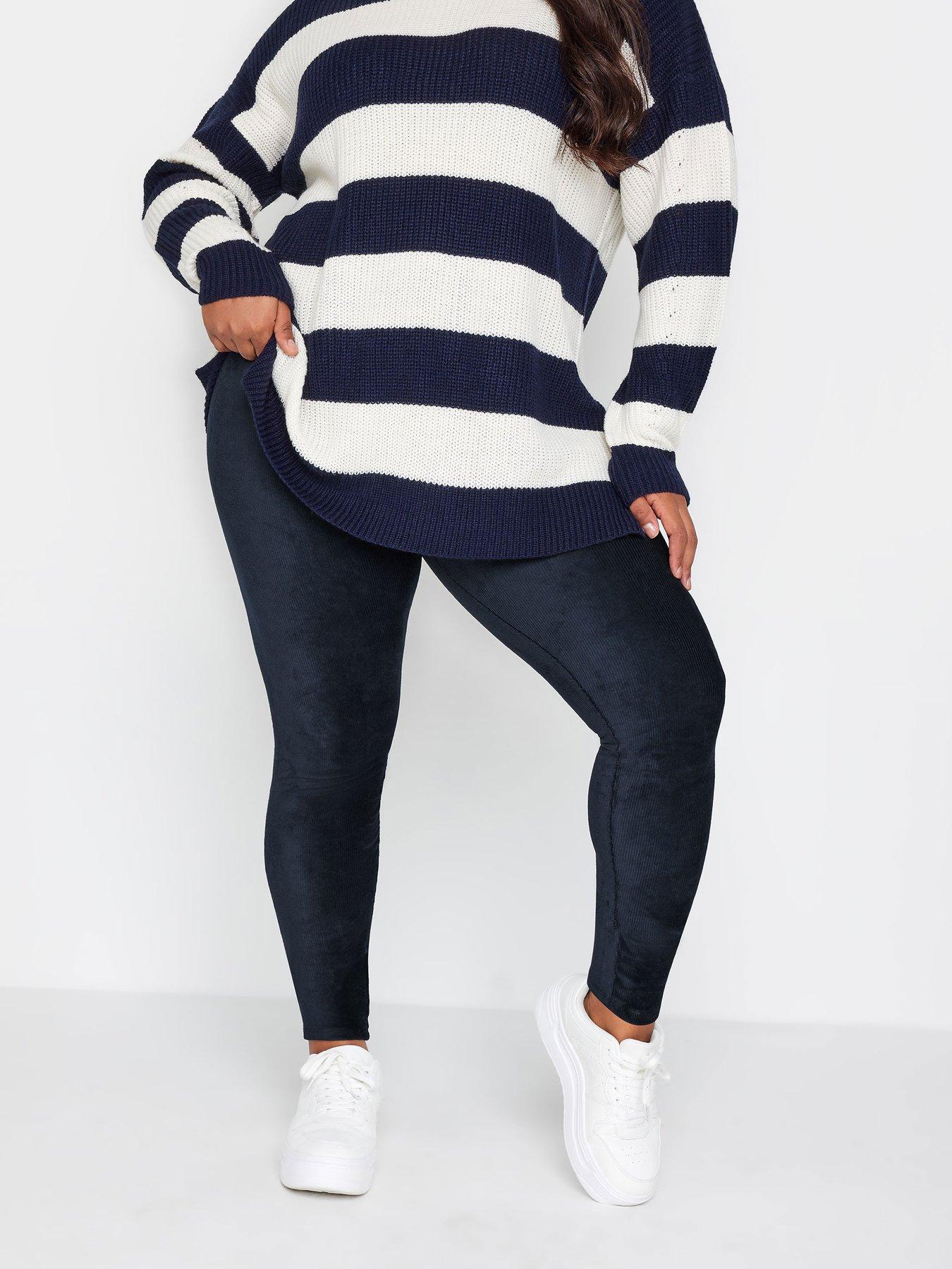 Image 1 of 2 of Yours Cord Legging -&nbsp;Blue