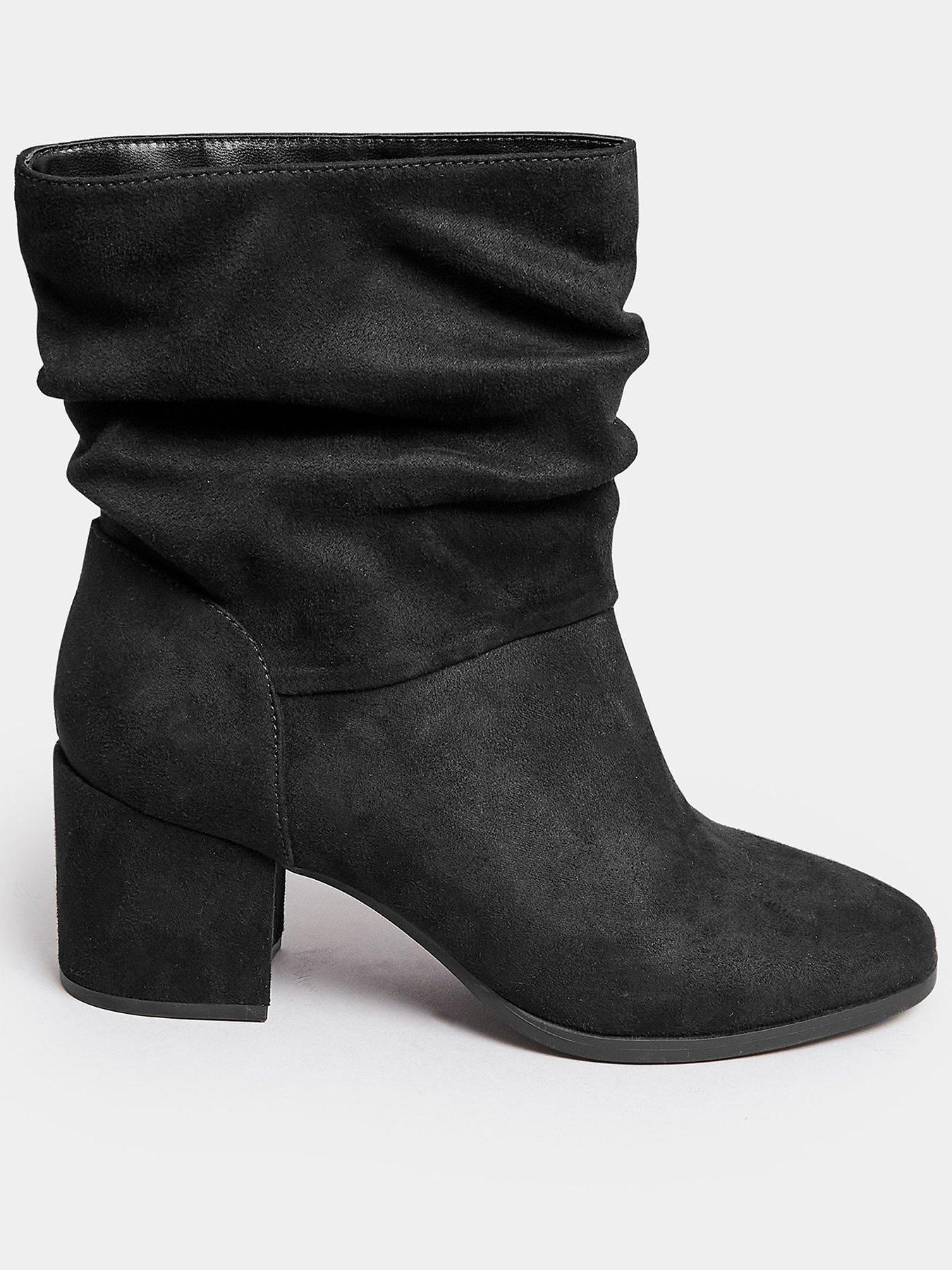 Black slouch ankle boots hotsell
