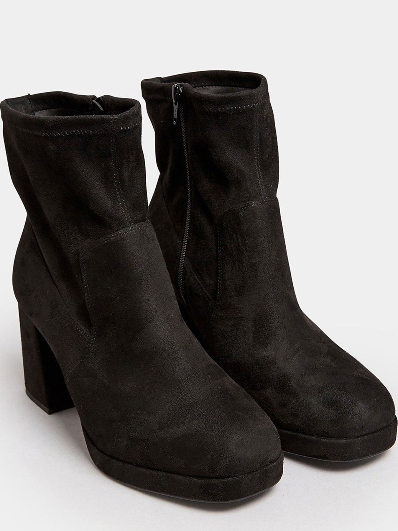 Wide fit platform hot sale ankle boots