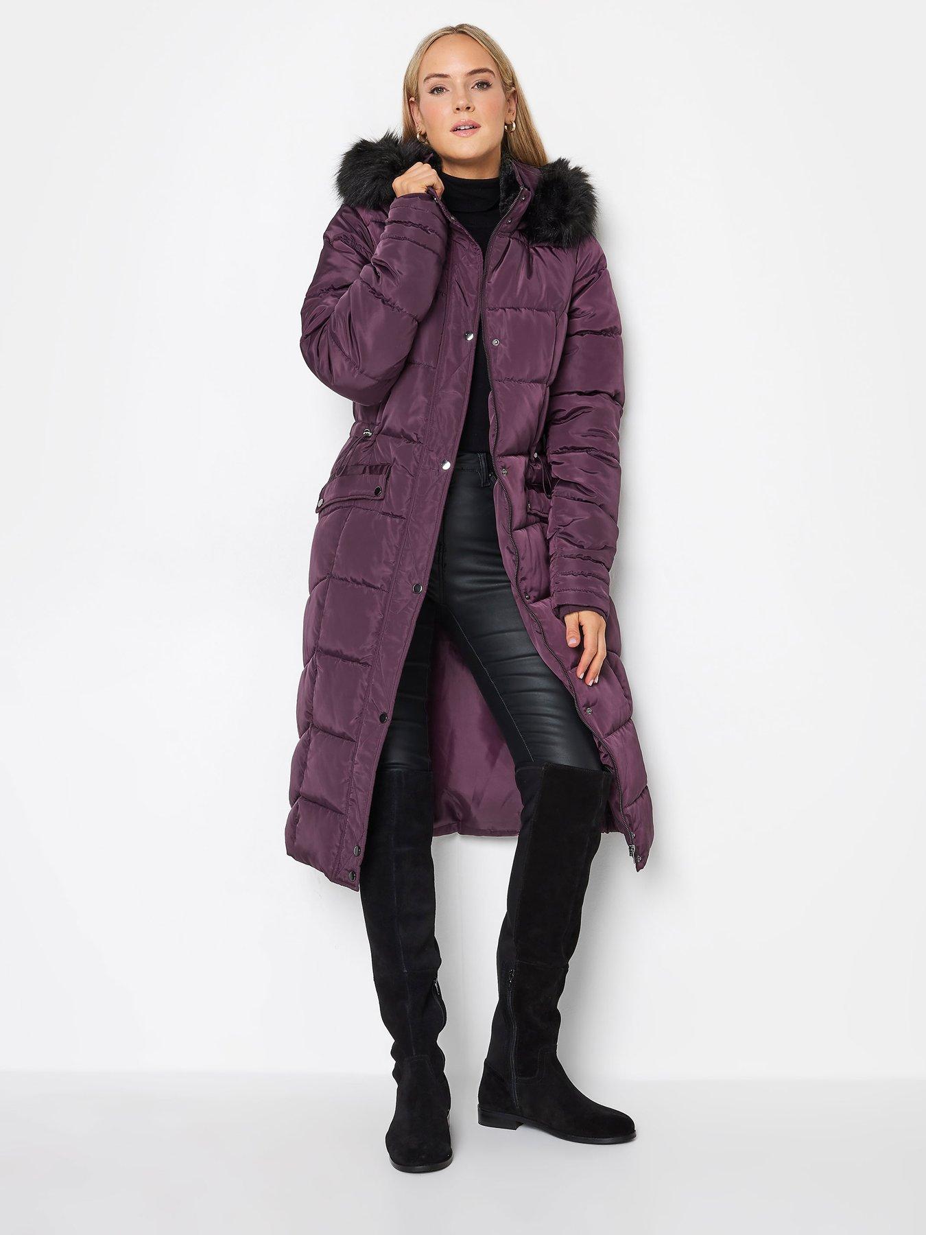 PixieGirl Petite Diamond Maxi Puffer Coat - Black