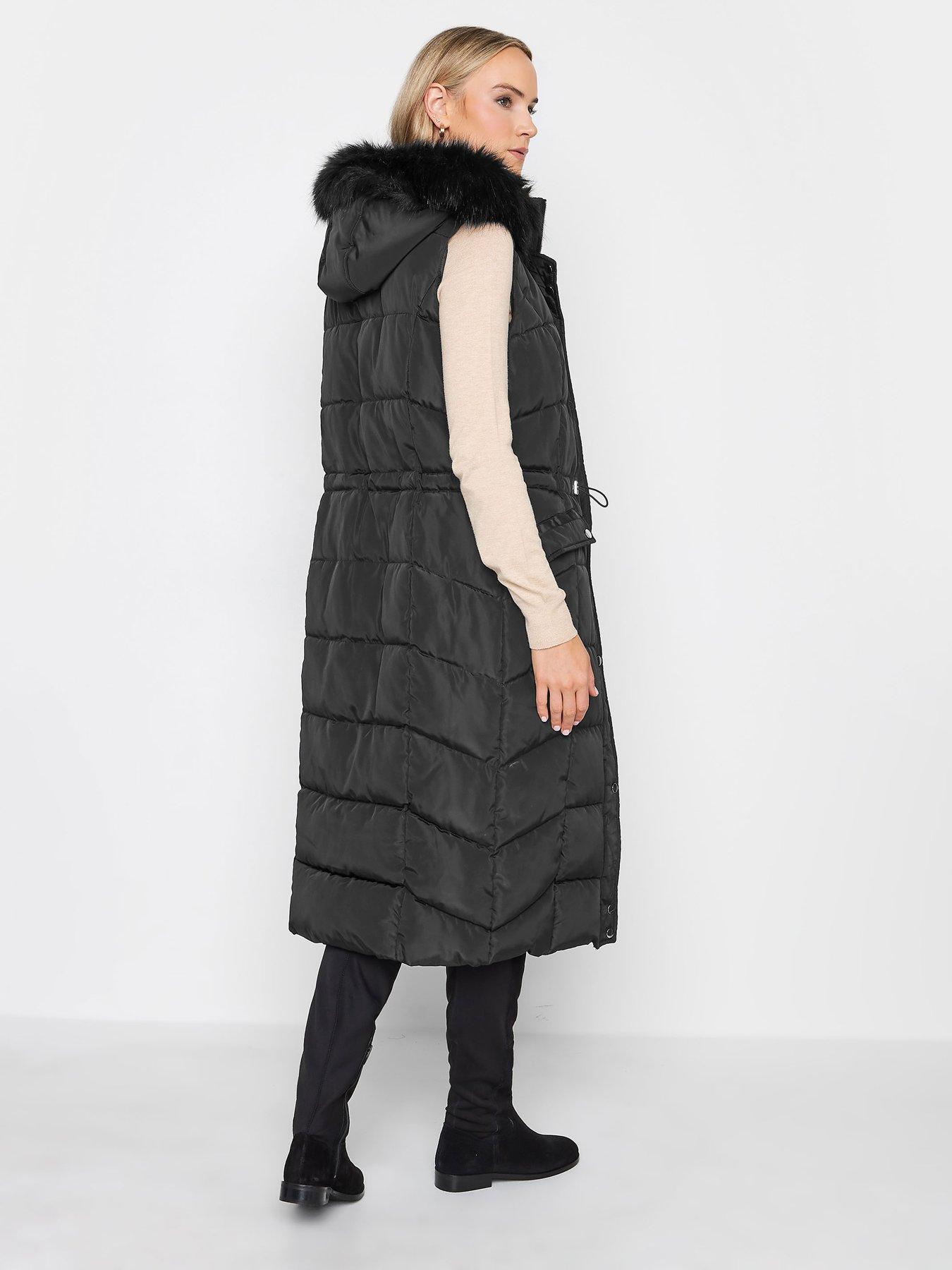 Long black 2024 fur gilet