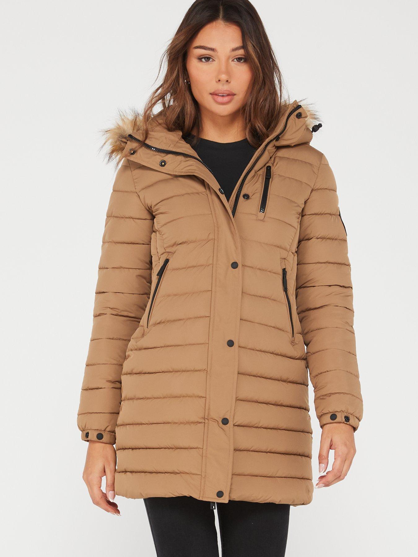 Mid length padded on sale coat