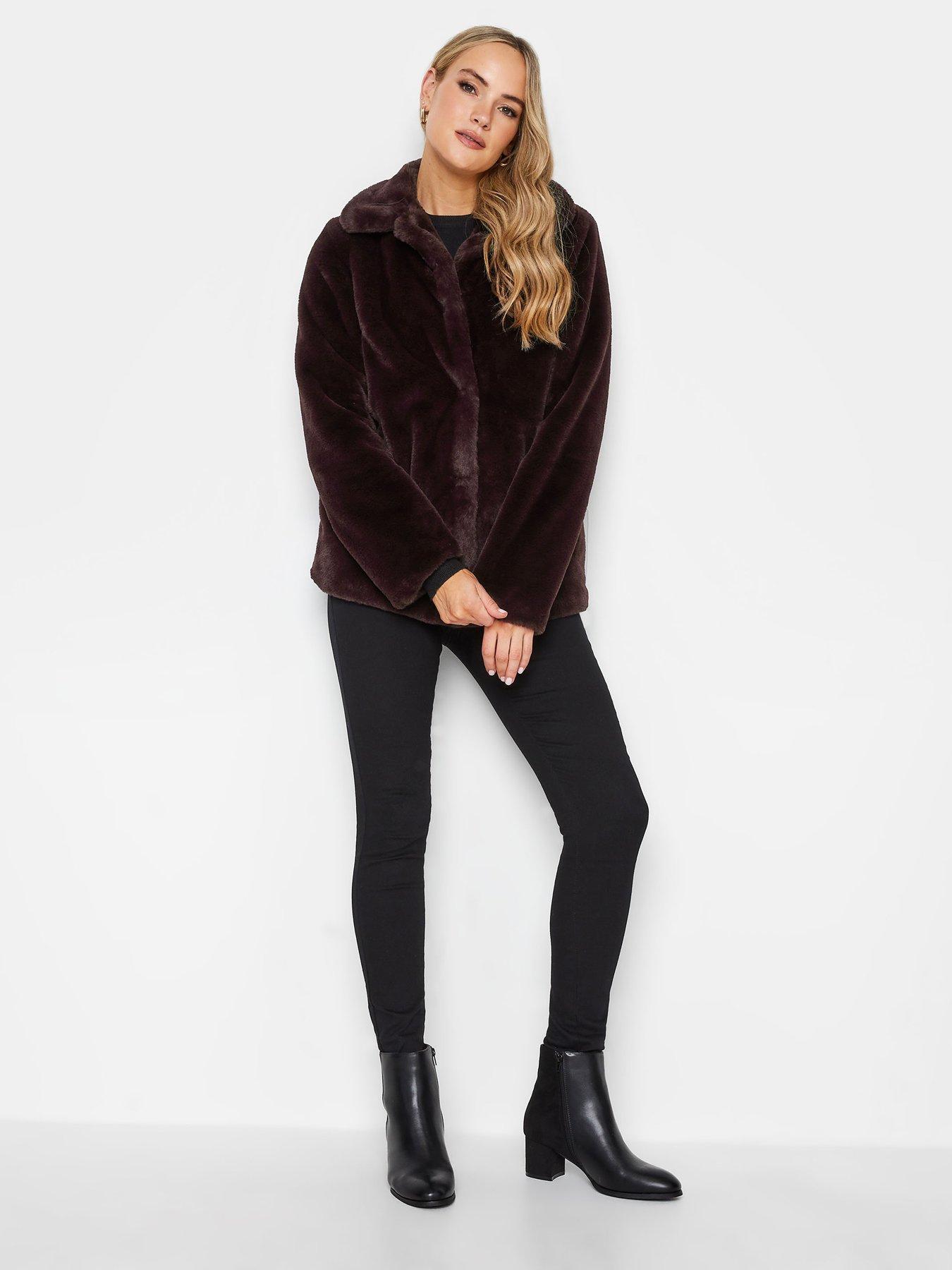 Long Tall Sally Berry Faux Fur Jacket Very
