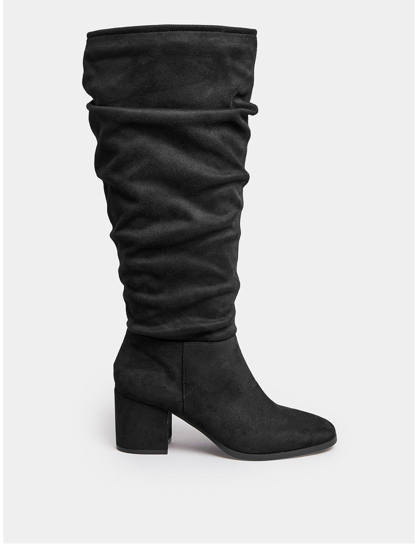 Black over the clearance knee slouch boots