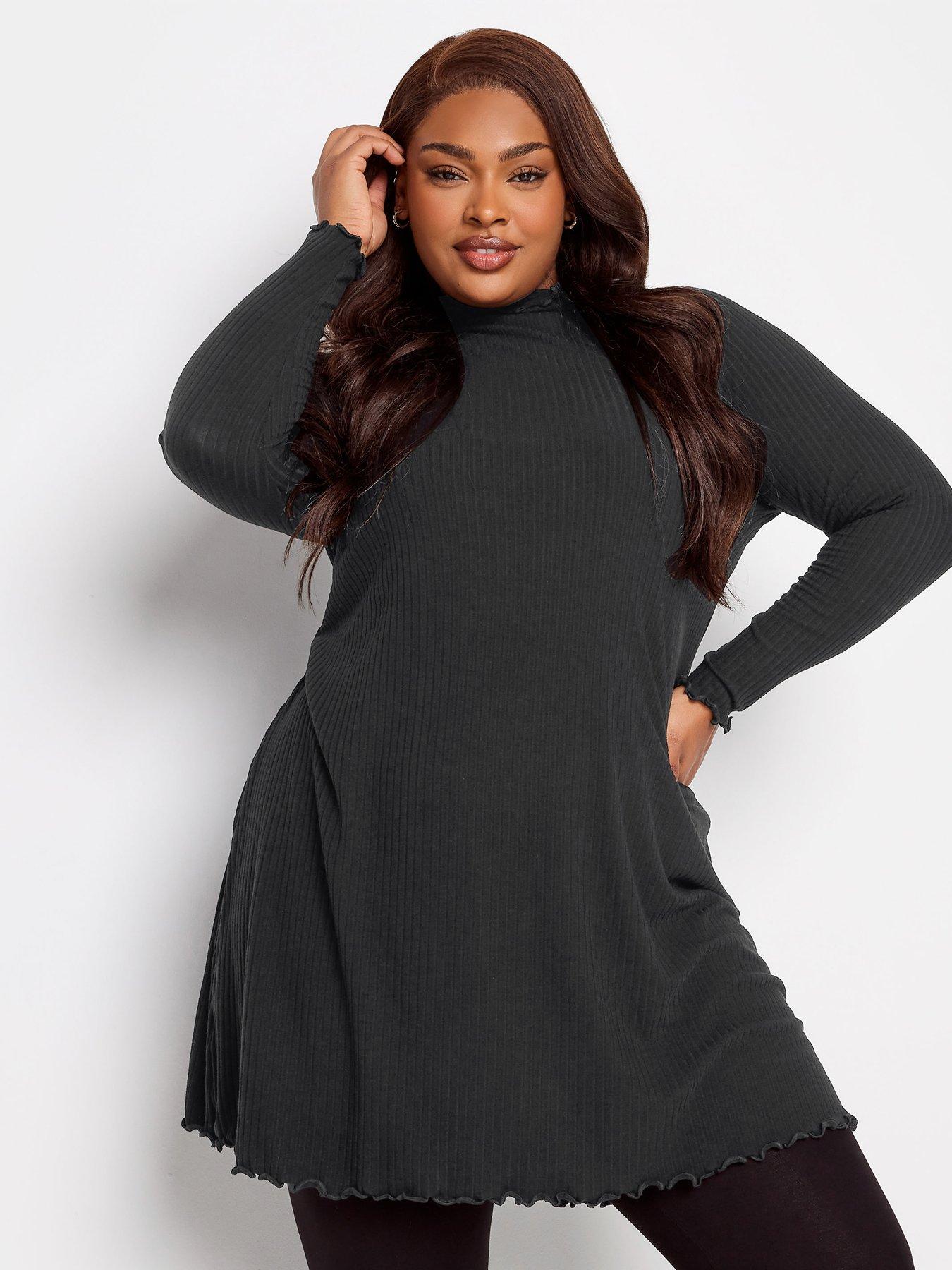 Lettuce Edge Ls Tunic. Black