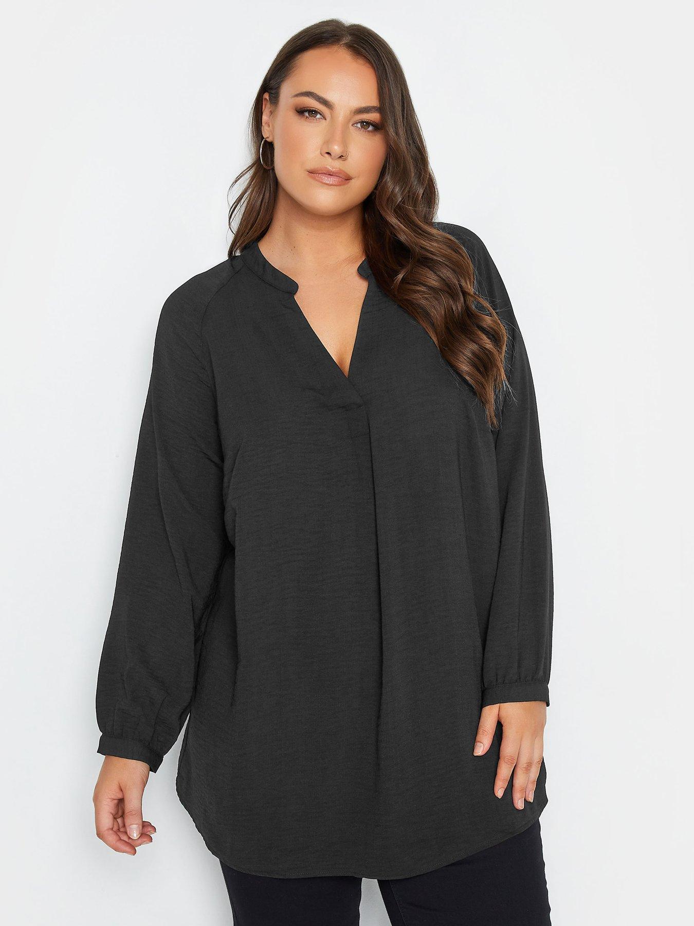 undefined Textured Tunic Black