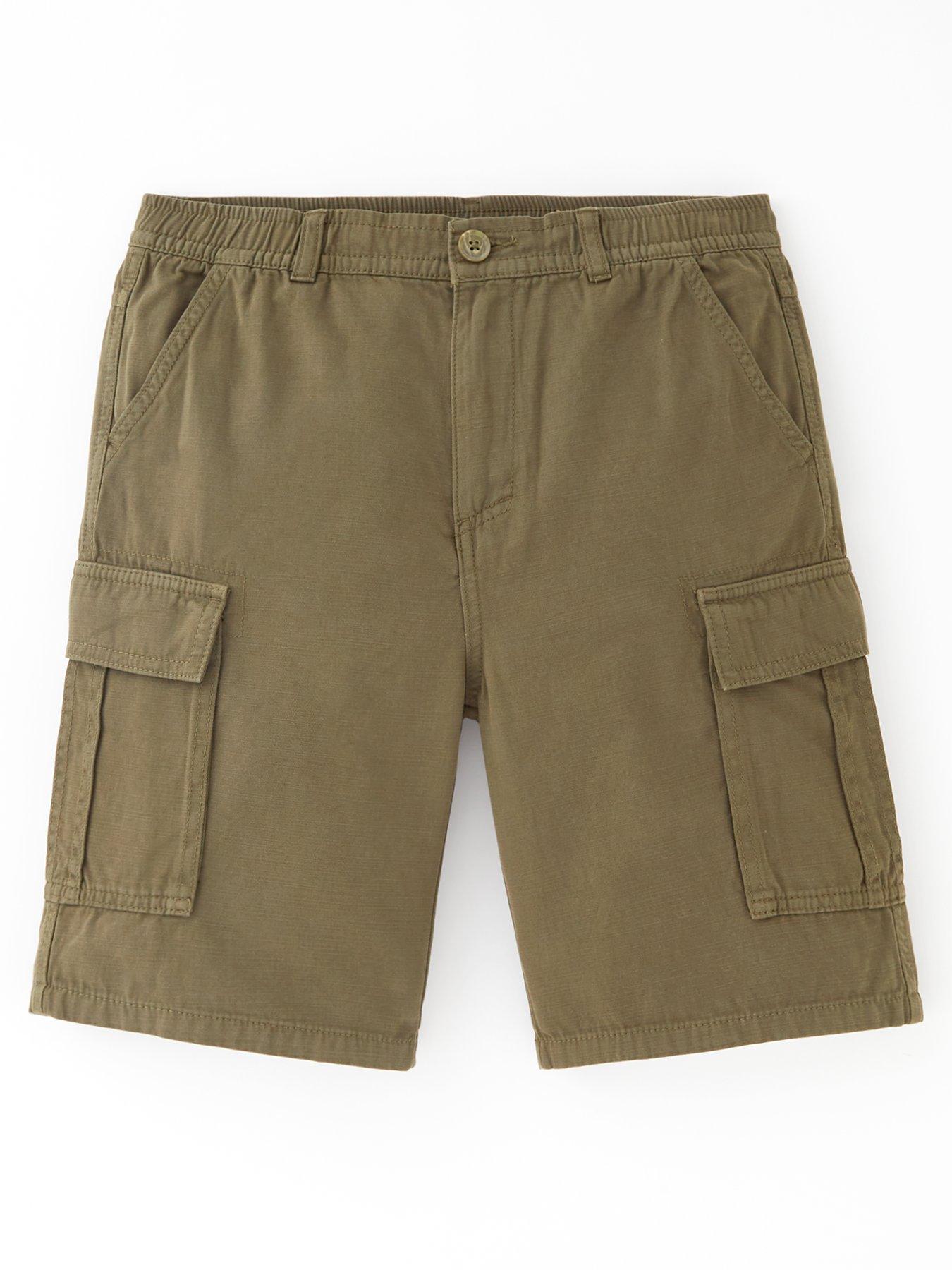 V by Very Boys Cargo Shorts - Khaki | Very.co.uk