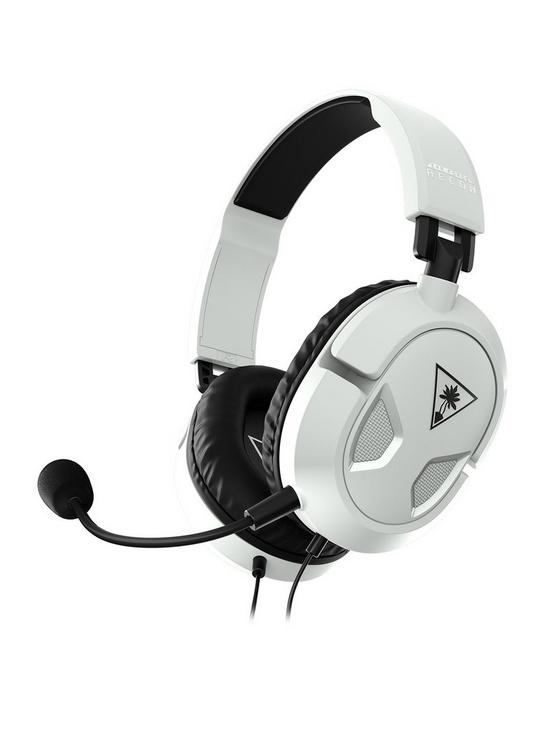 front image of turtle-beach-recon-50-gaming-headset-for-nintendo-switch-xbox-ps5-ps4-pc-ndash-white
