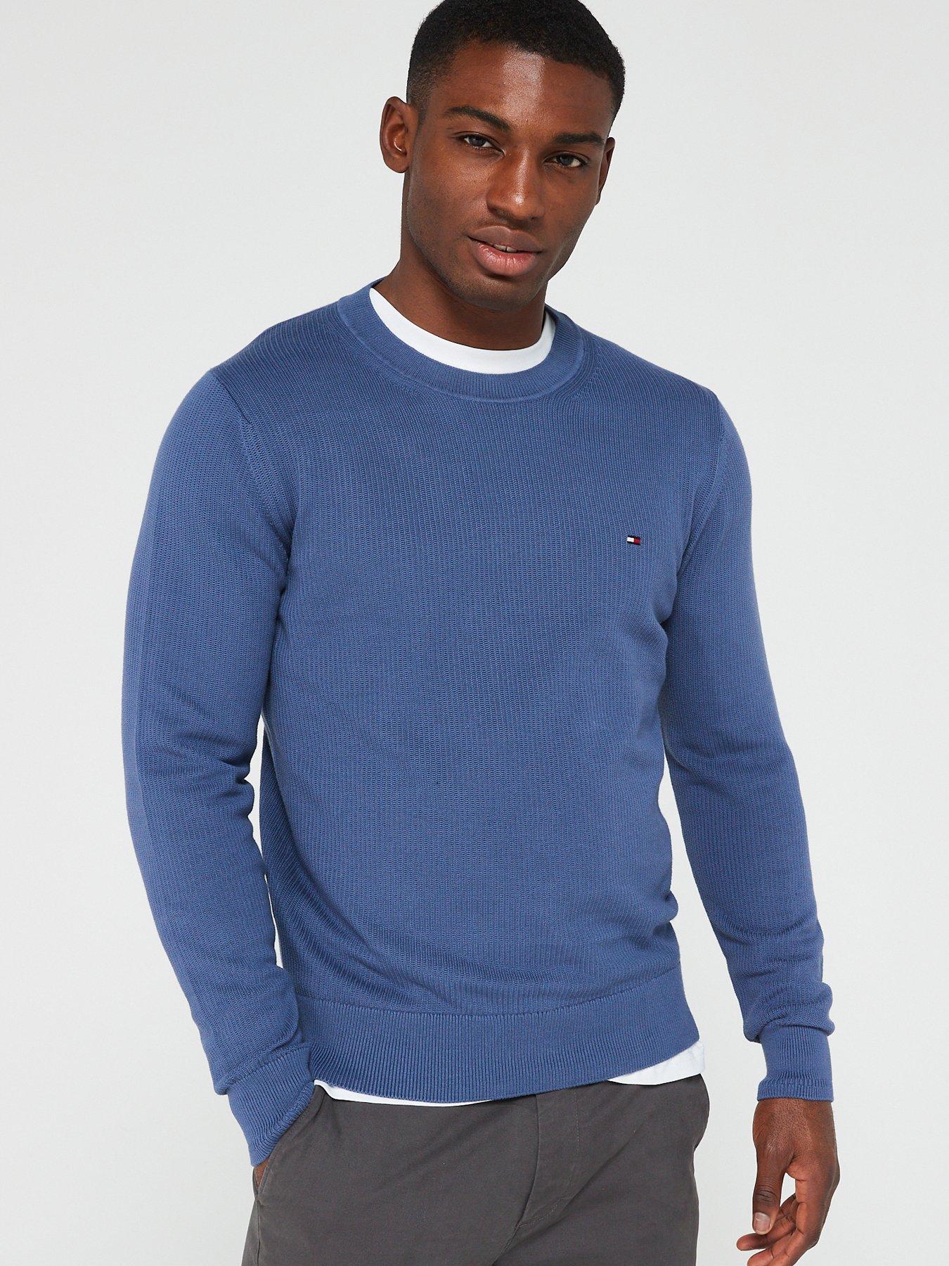 tommy-hilfiger-chain-ridge-structure-crew-neck-jumper-indigo