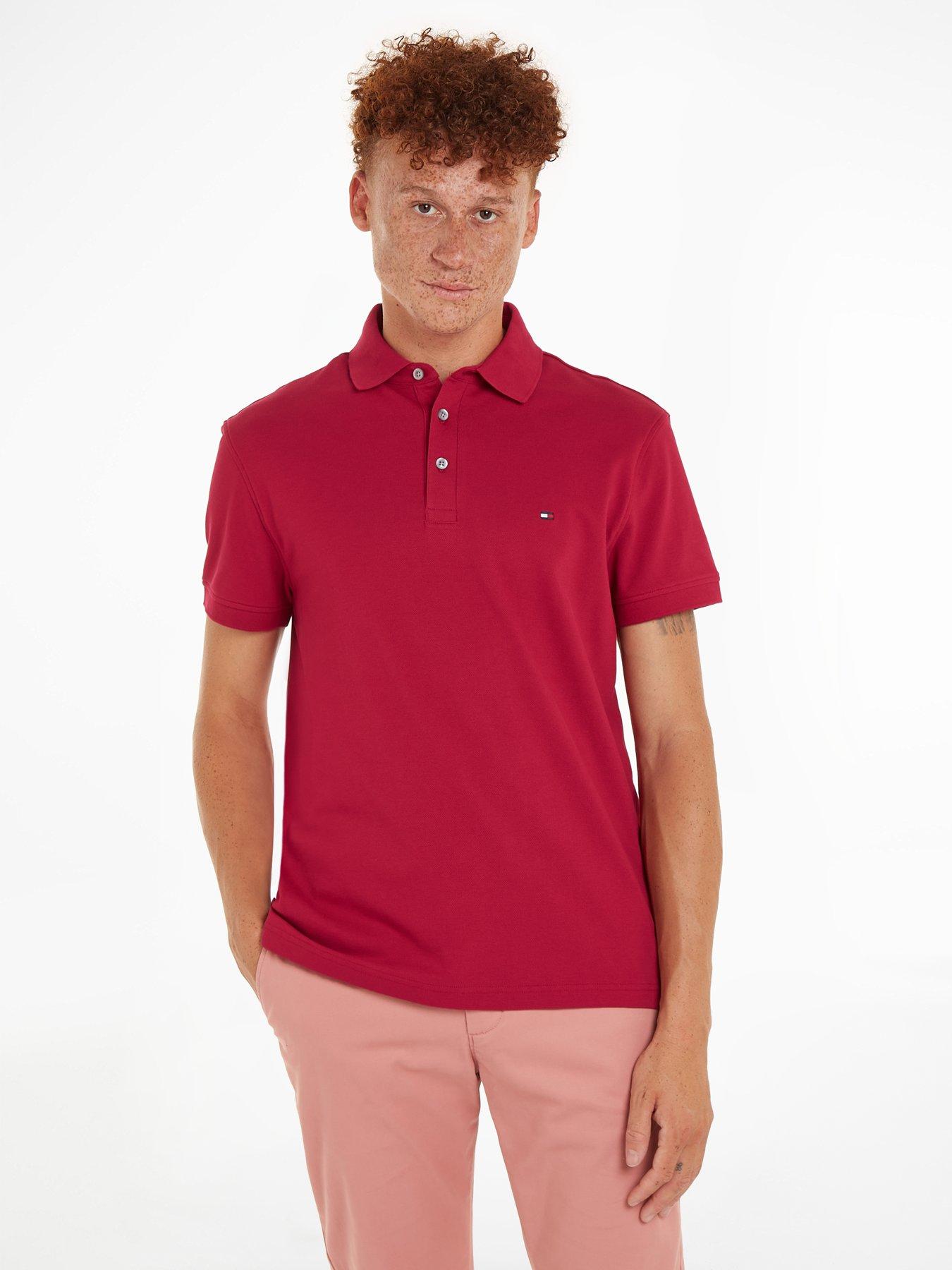 Tommy Hilfiger Boys Red, White & Navy Logo Polo Shirt | Junior Couture