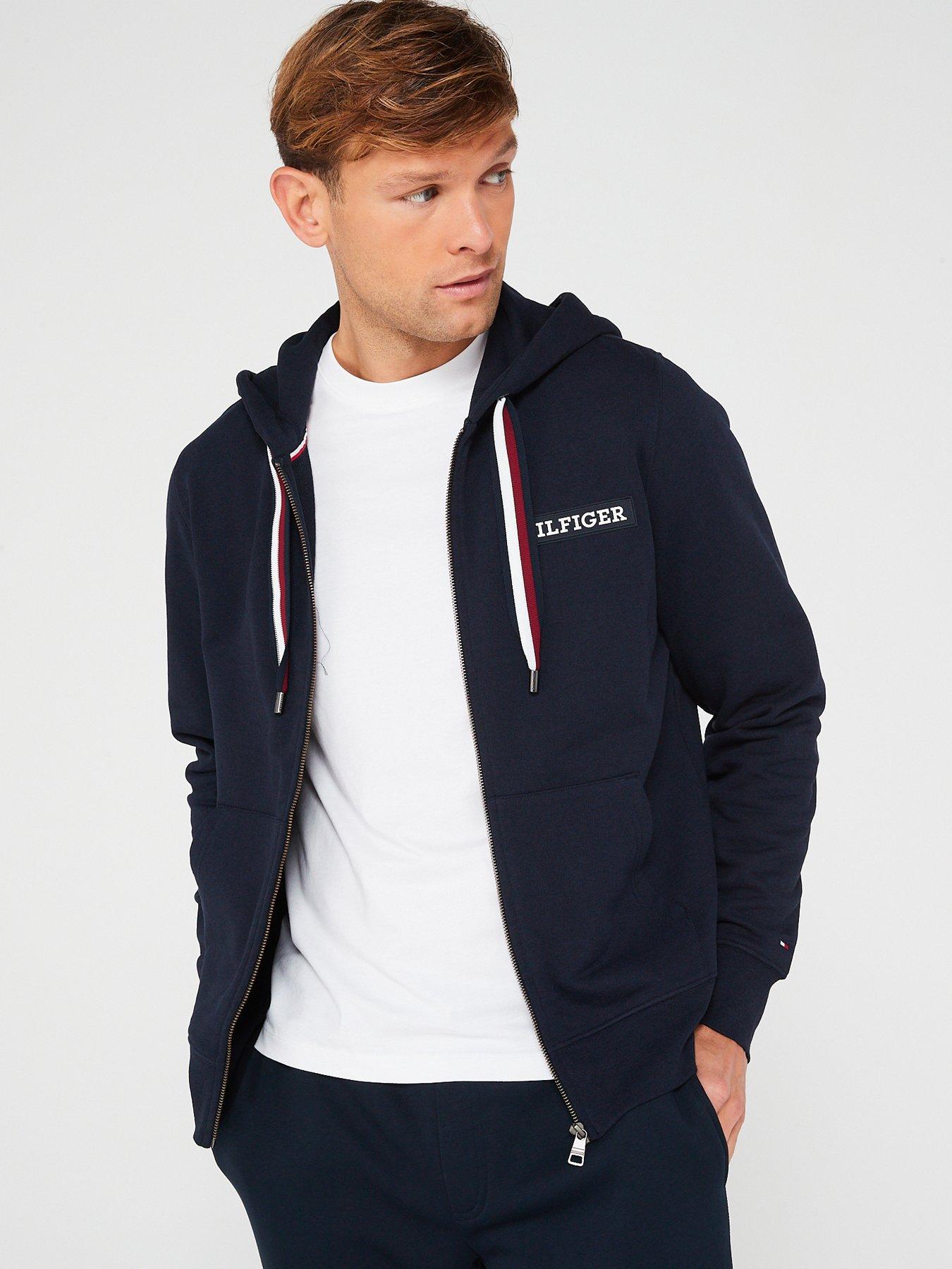 Buy Tommy Hilfiger Blue Global Stripe Monotype Half-zip Sweatshirt