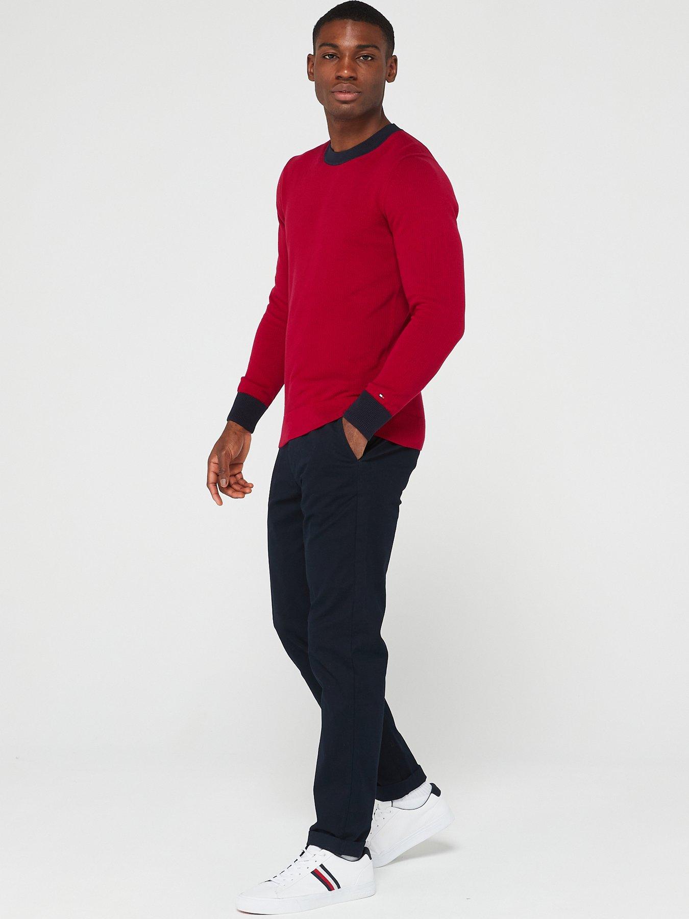 Red tommy hilfiger hot sale jumper mens