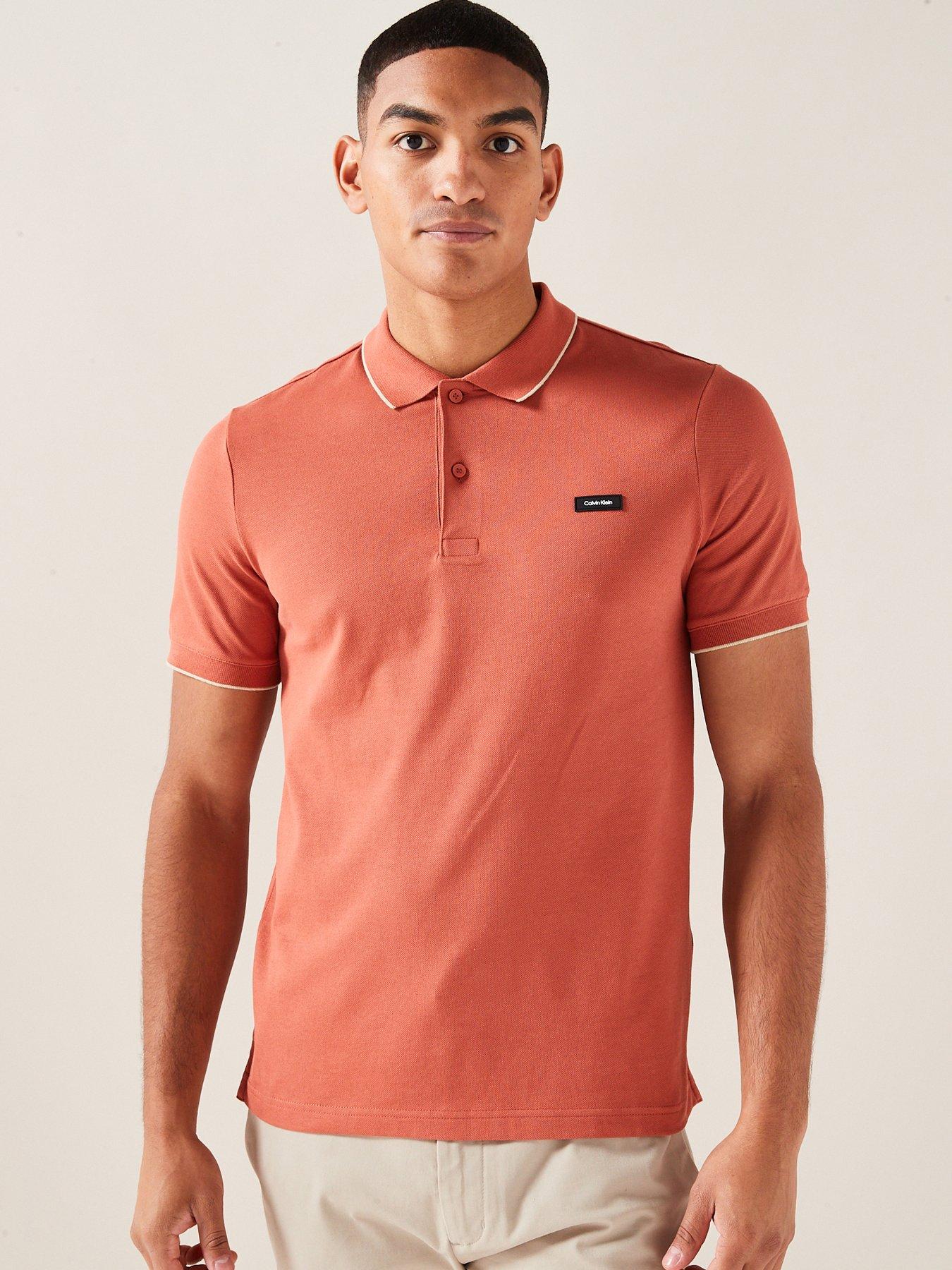 Calvin Klein Liquid Touch Chest Stripe Polo Shirt - Men