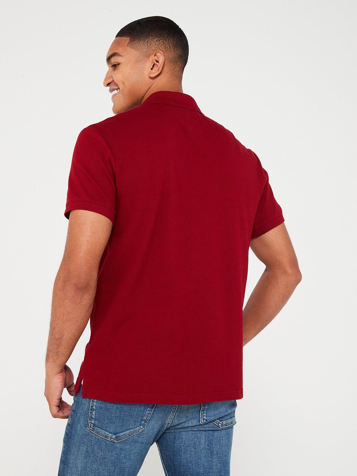 Red polo hot sale with jeans