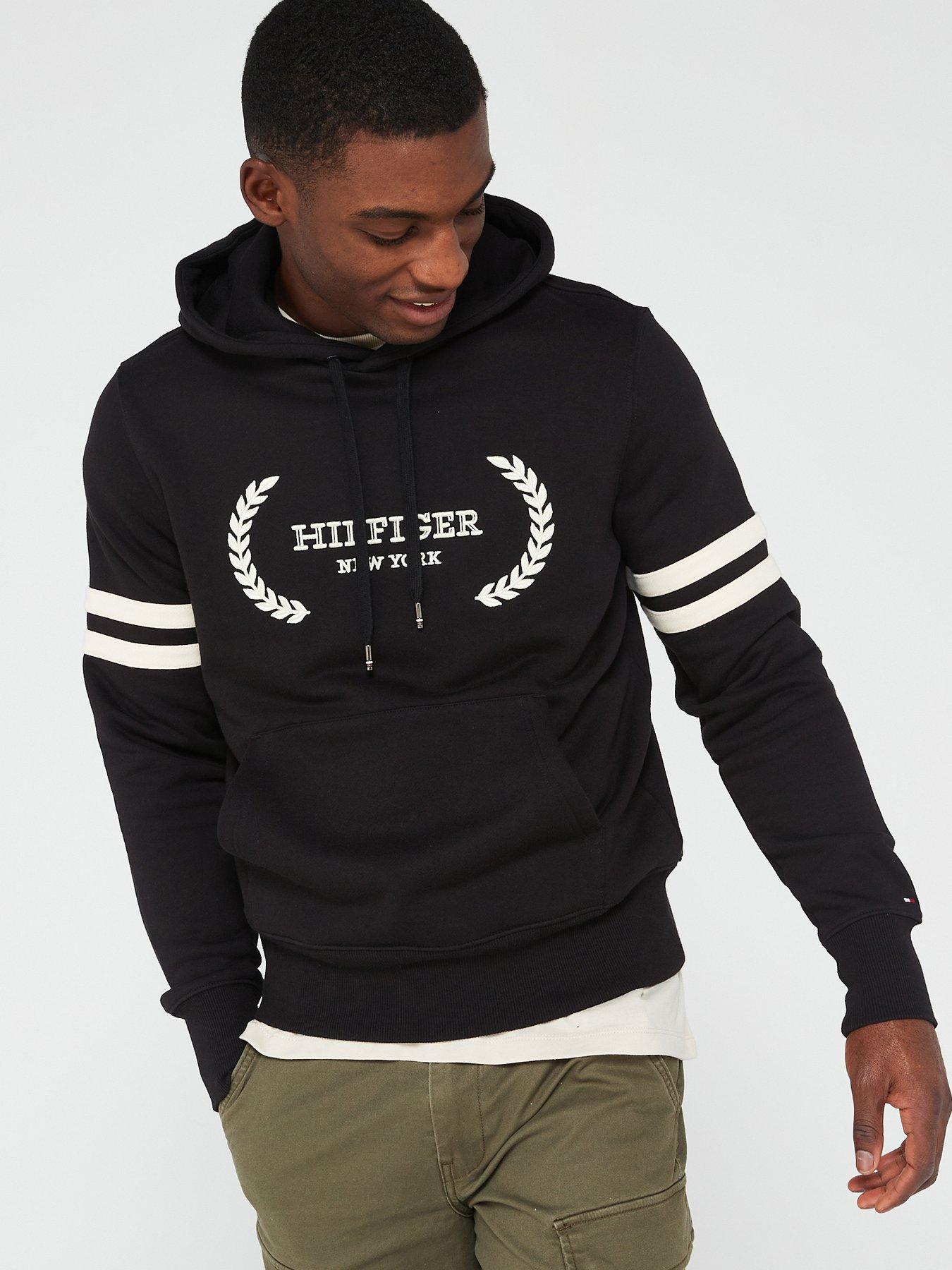 Tommy Hilfiger Laurel Monotype Hoodie - Black | very.co.uk