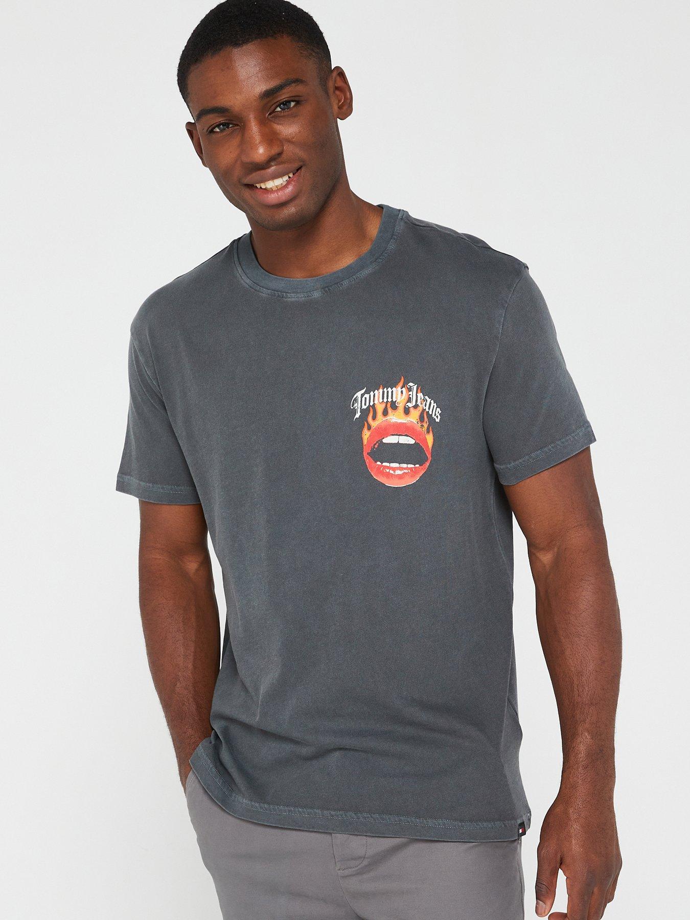 Grey tommy cheap jeans t shirt