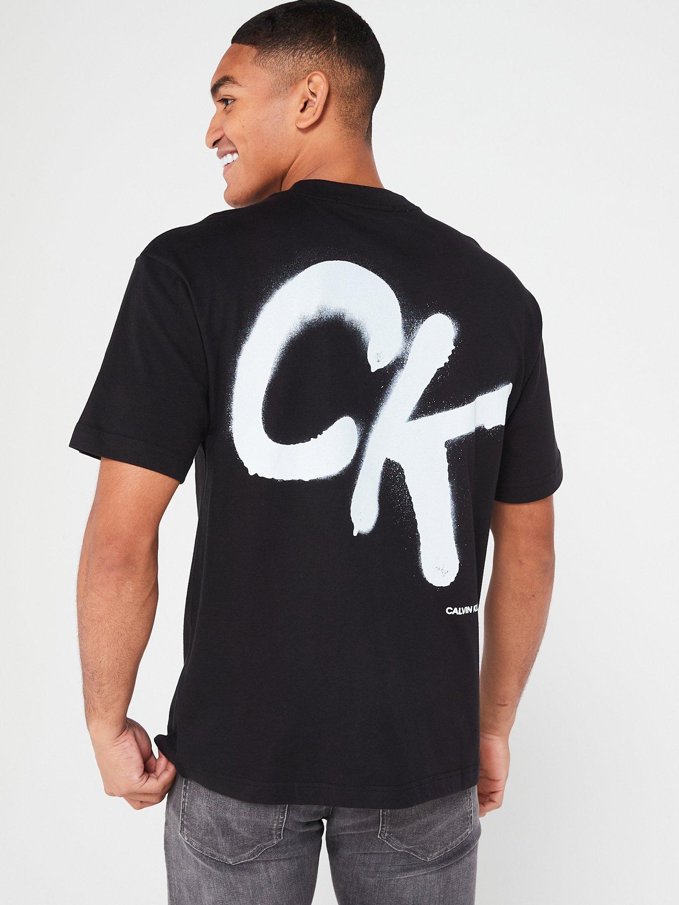 Image 2 of 4 of Calvin Klein Jeans Ck Spray T-shirt - Black