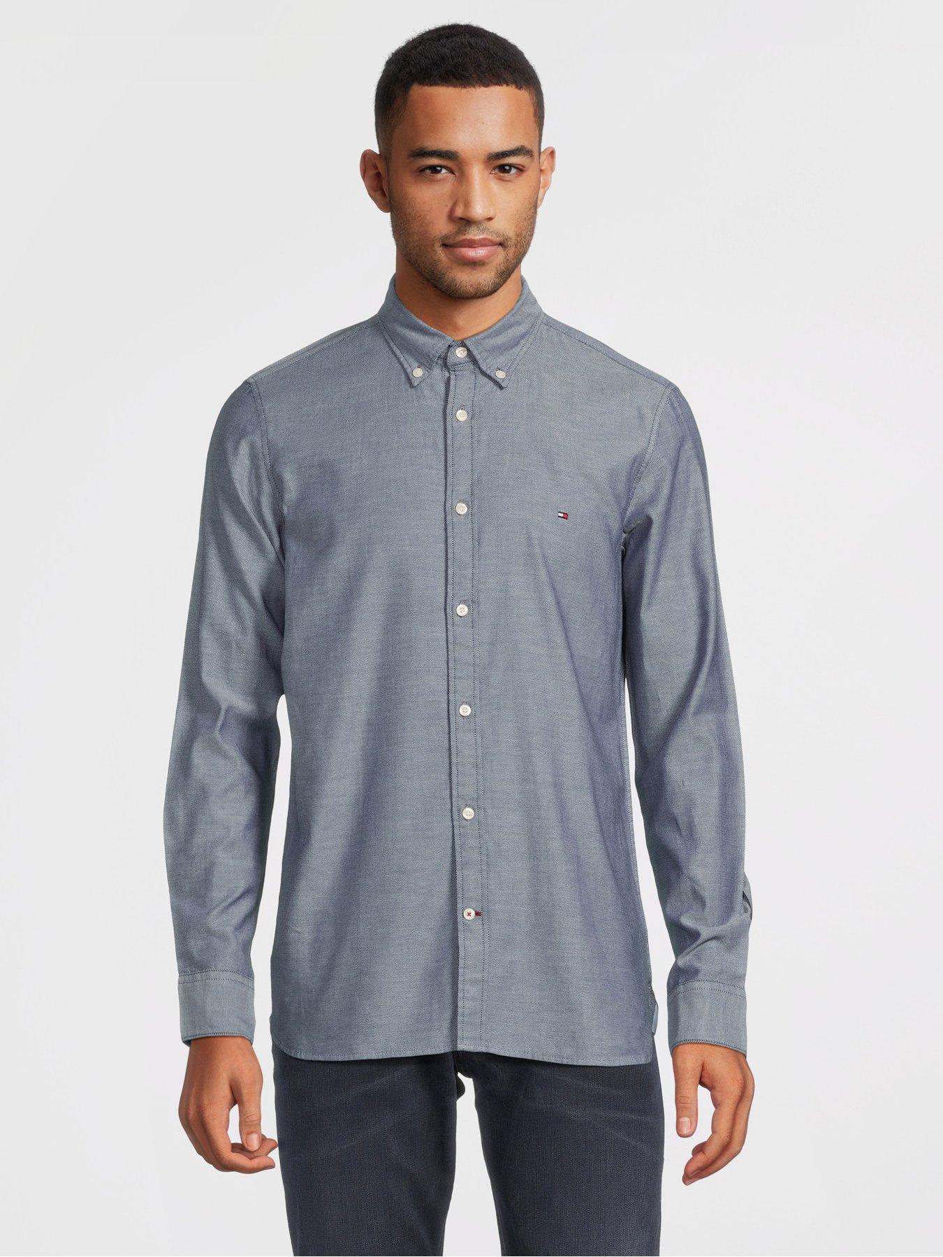 Tommy Hilfiger Flex Dobby Slim Fit Shirt - Navy