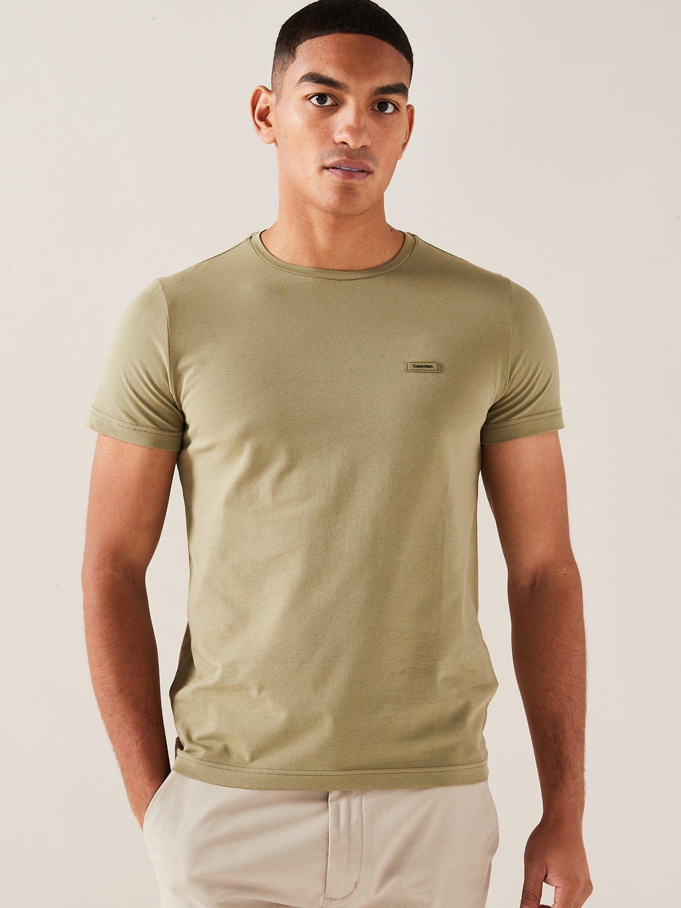 Calvin klein t outlet shirt khaki