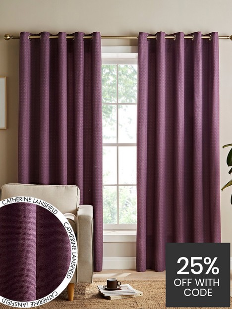 catherine-lansfield-printed-textured-thermal-eyelet-curtains