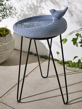 Product photograph of Very Home Birdbath On Metal Stand from very.co.uk